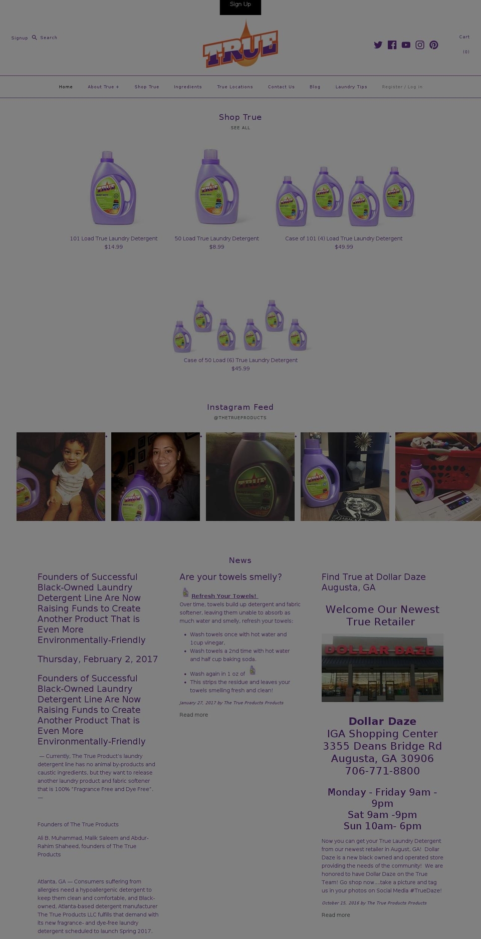 thetrueproduct.com shopify website screenshot