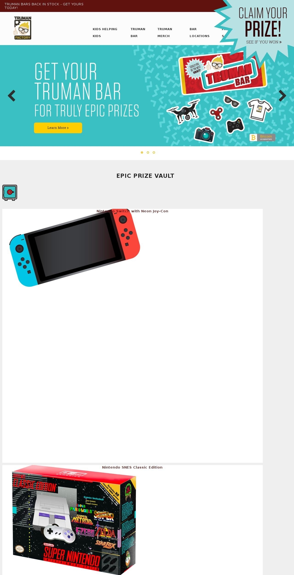 thetrumanfactory.com shopify website screenshot