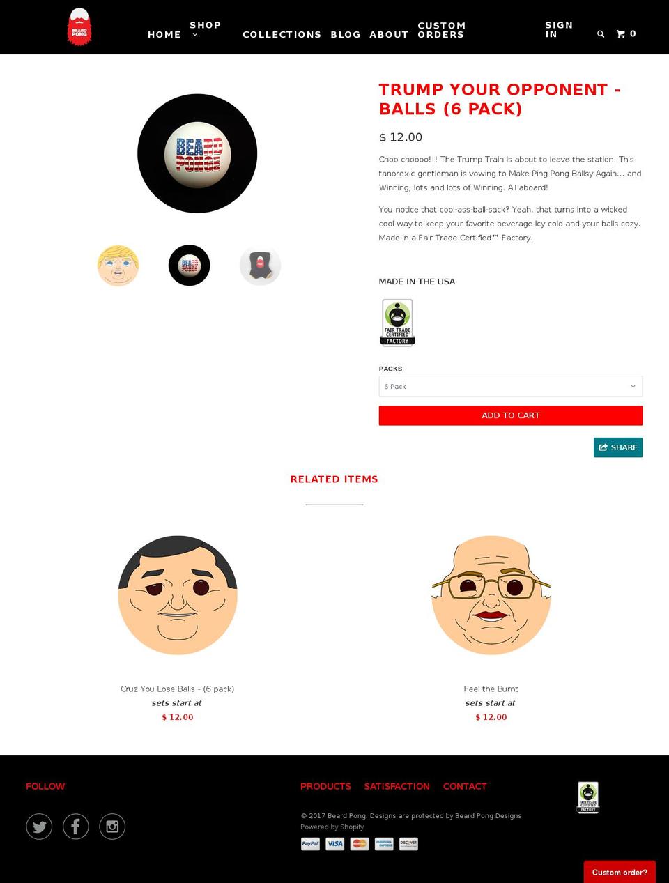 thetrumptrain.com shopify website screenshot