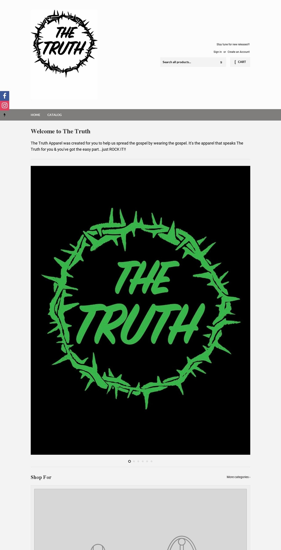 thetruthapparel.net shopify website screenshot
