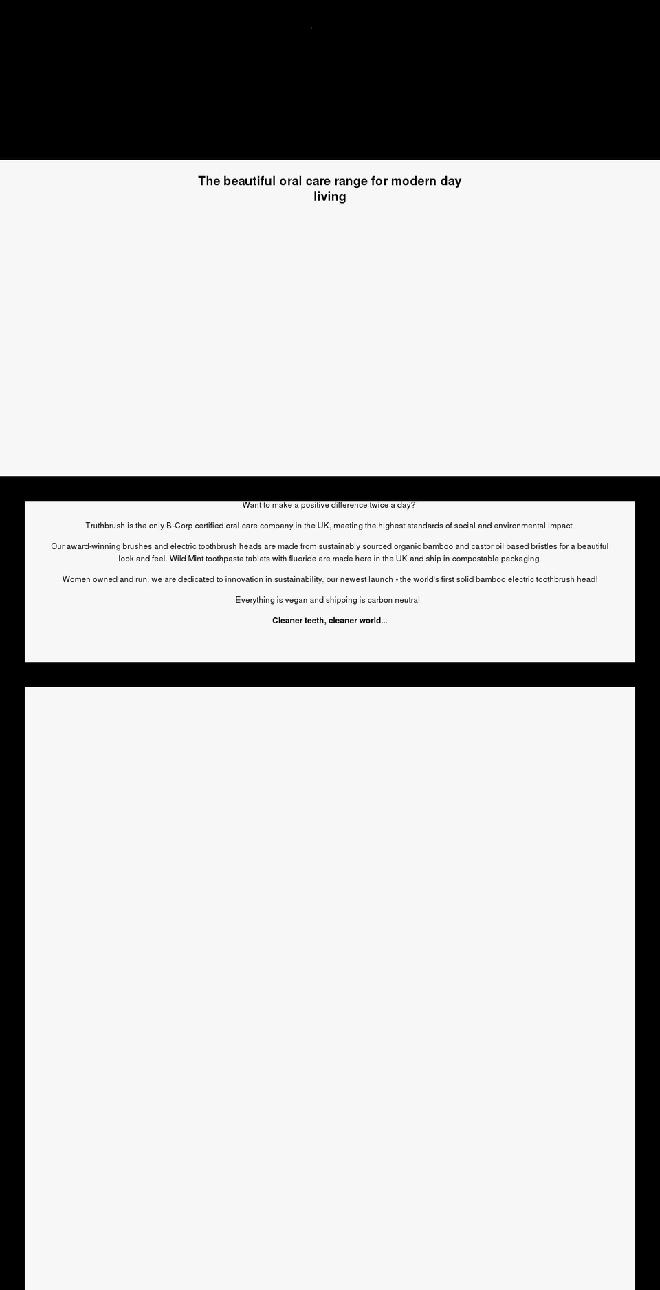 thetruthbrush.com shopify website screenshot