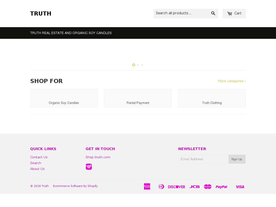 thetruthlove.com — Shopify storefront screenshot