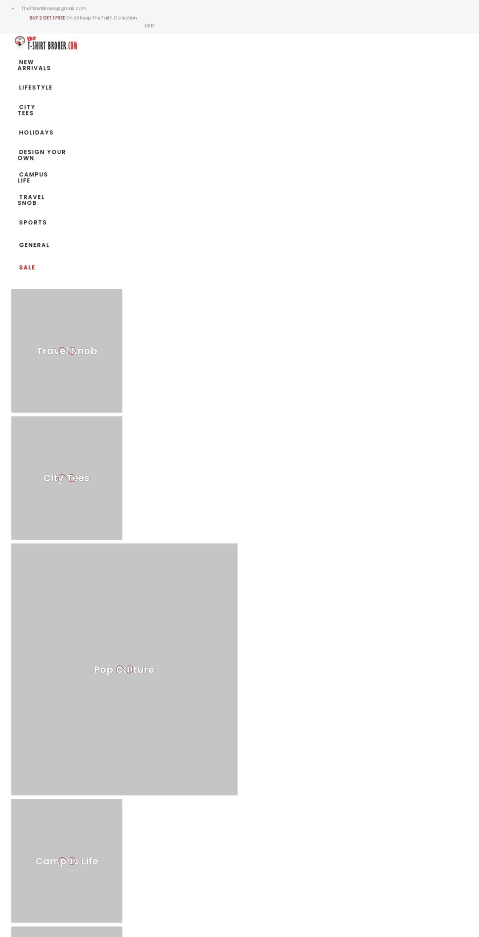 thetshirtbroker.com shopify website screenshot
