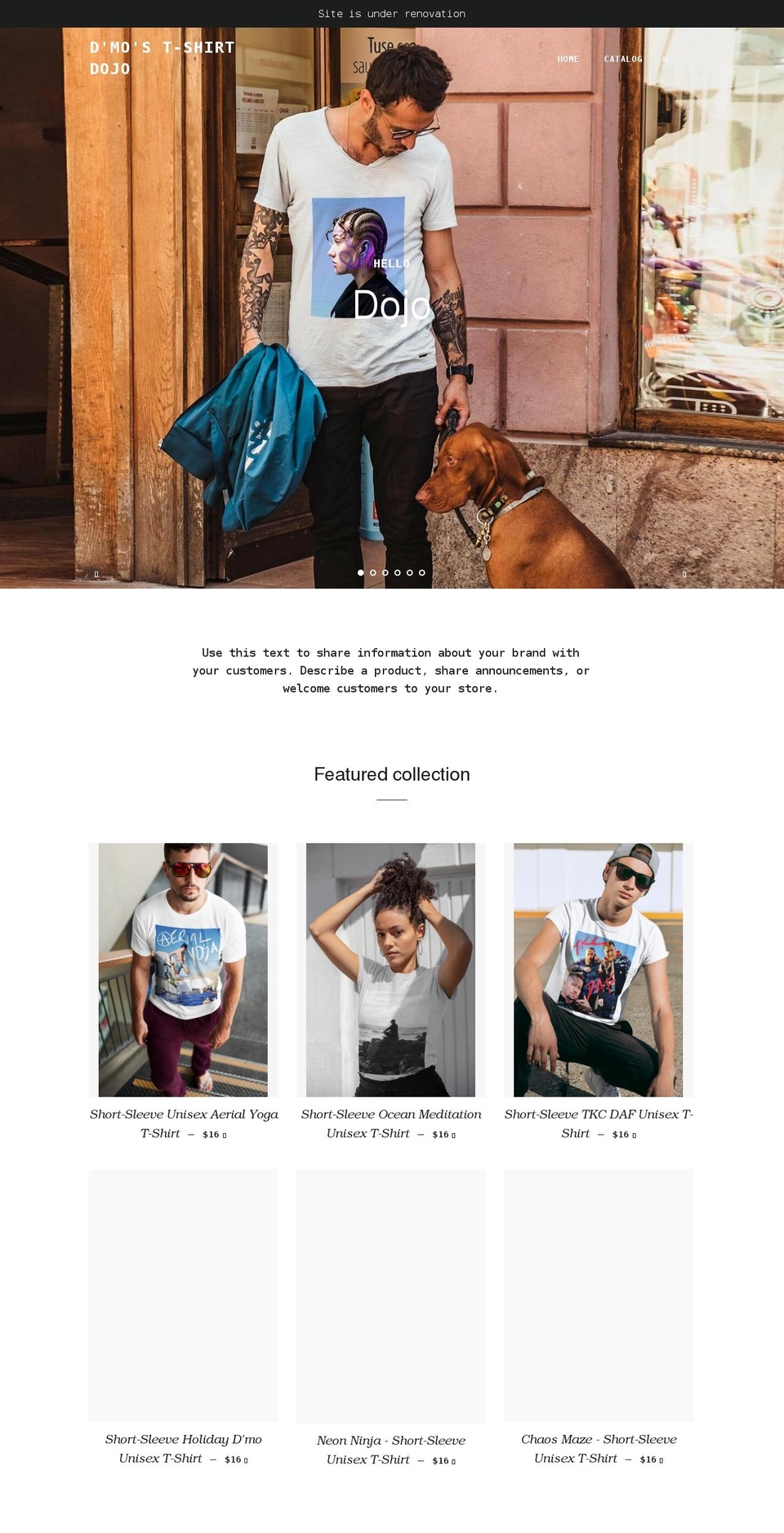 thetshirtdojo.com shopify website screenshot