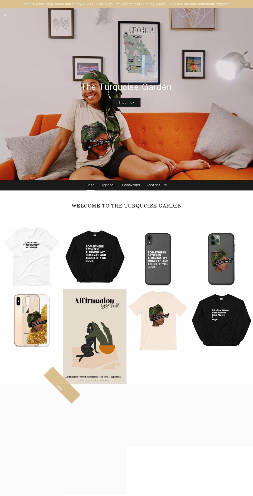 theturquoisegarden.com shopify website screenshot