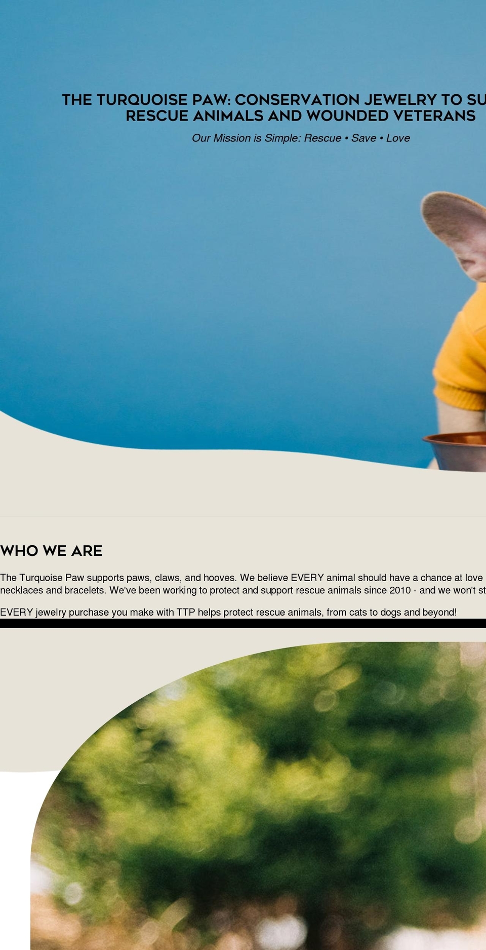 theturquoisepaw.com shopify website screenshot