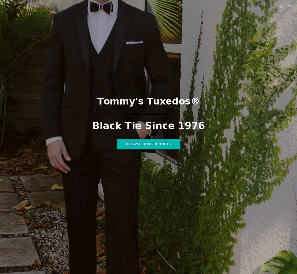 thetuxedobox.com — Shopify storefront screenshot
