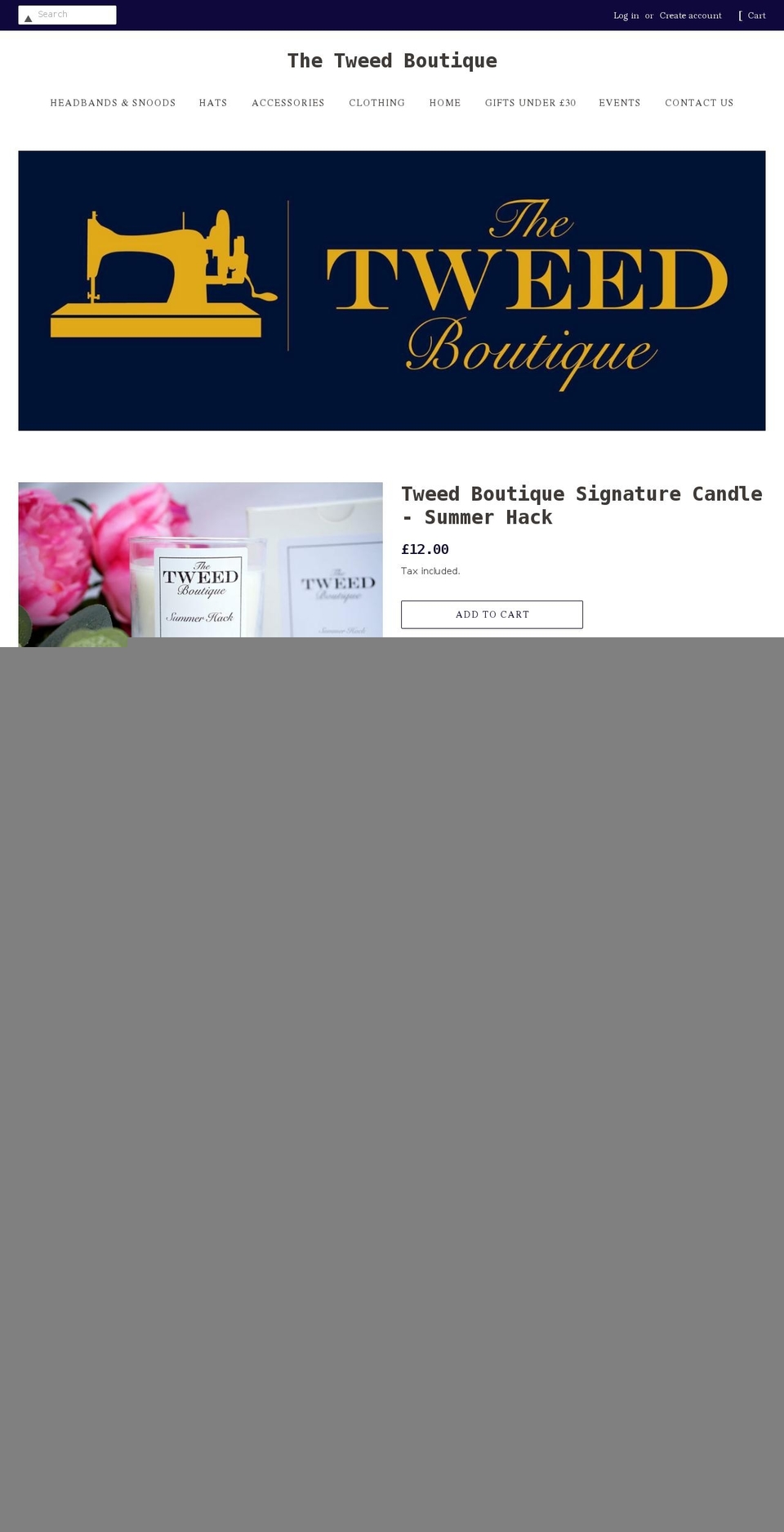 thetweedboutique.co.uk shopify website screenshot