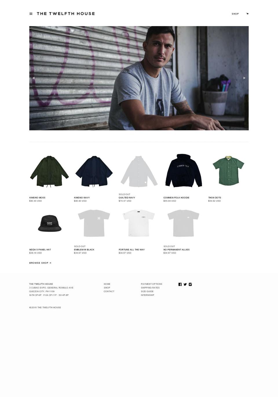 thetwelfthhouse.com shopify website screenshot