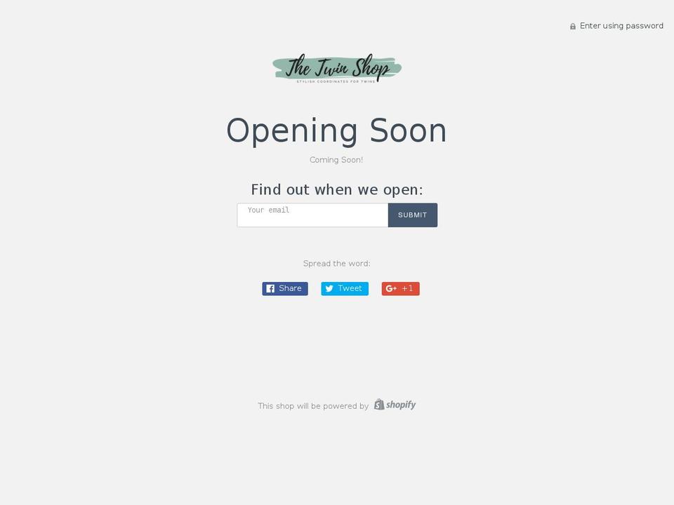 thetwinshop.com — Shopify storefront screenshot