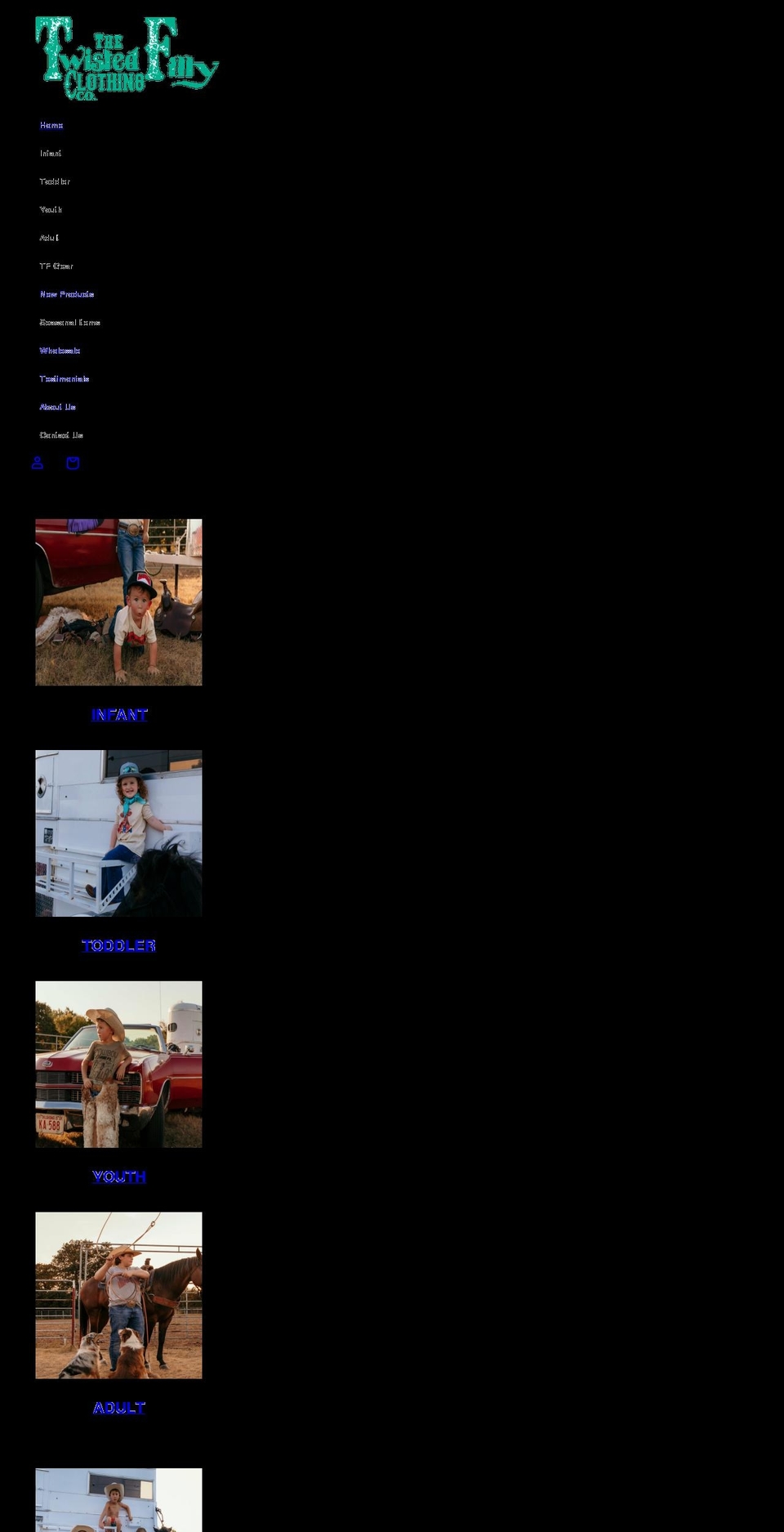 thetwistedfilly.com shopify website screenshot