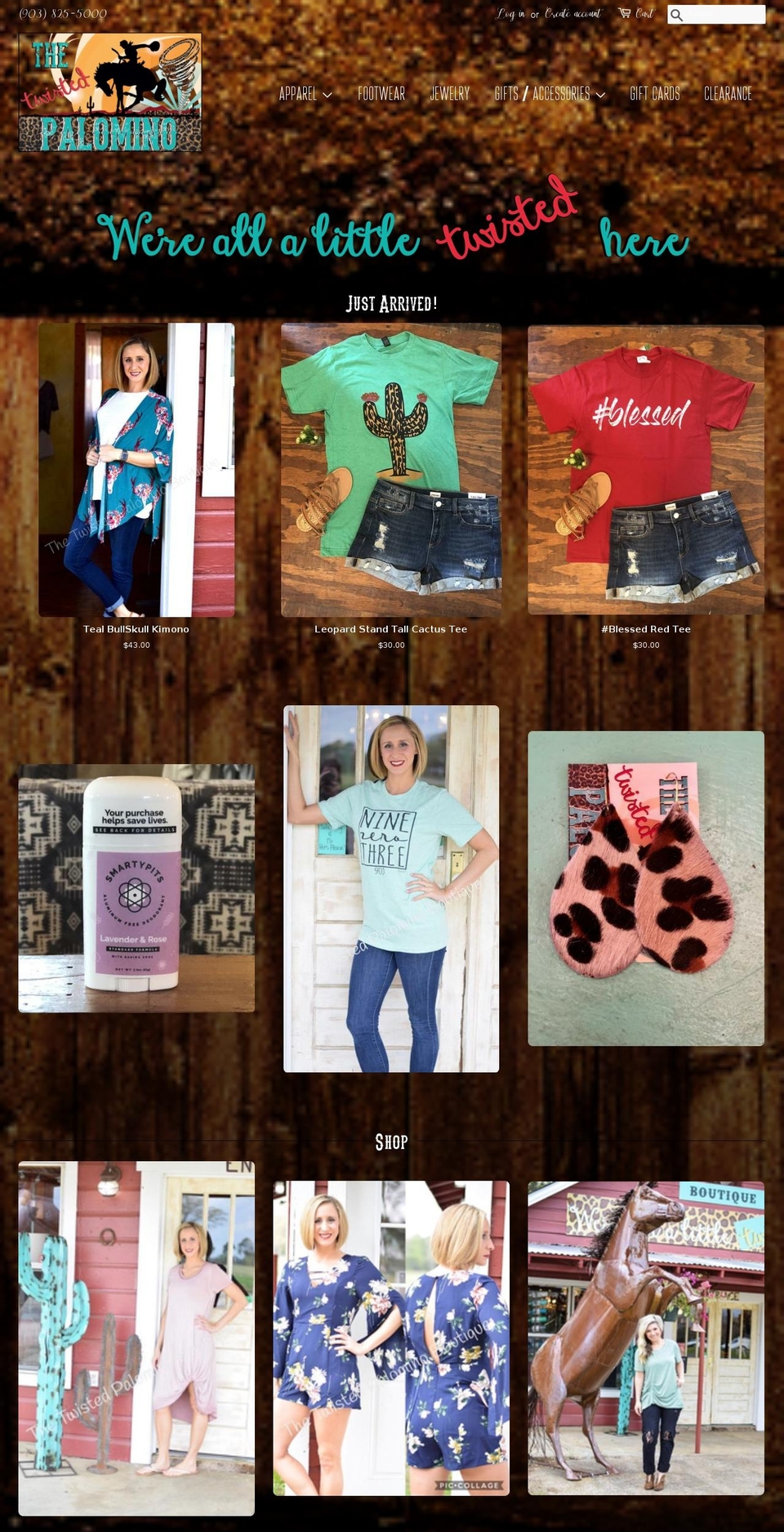 thetwistedpalomino.com — Shopify storefront screenshot