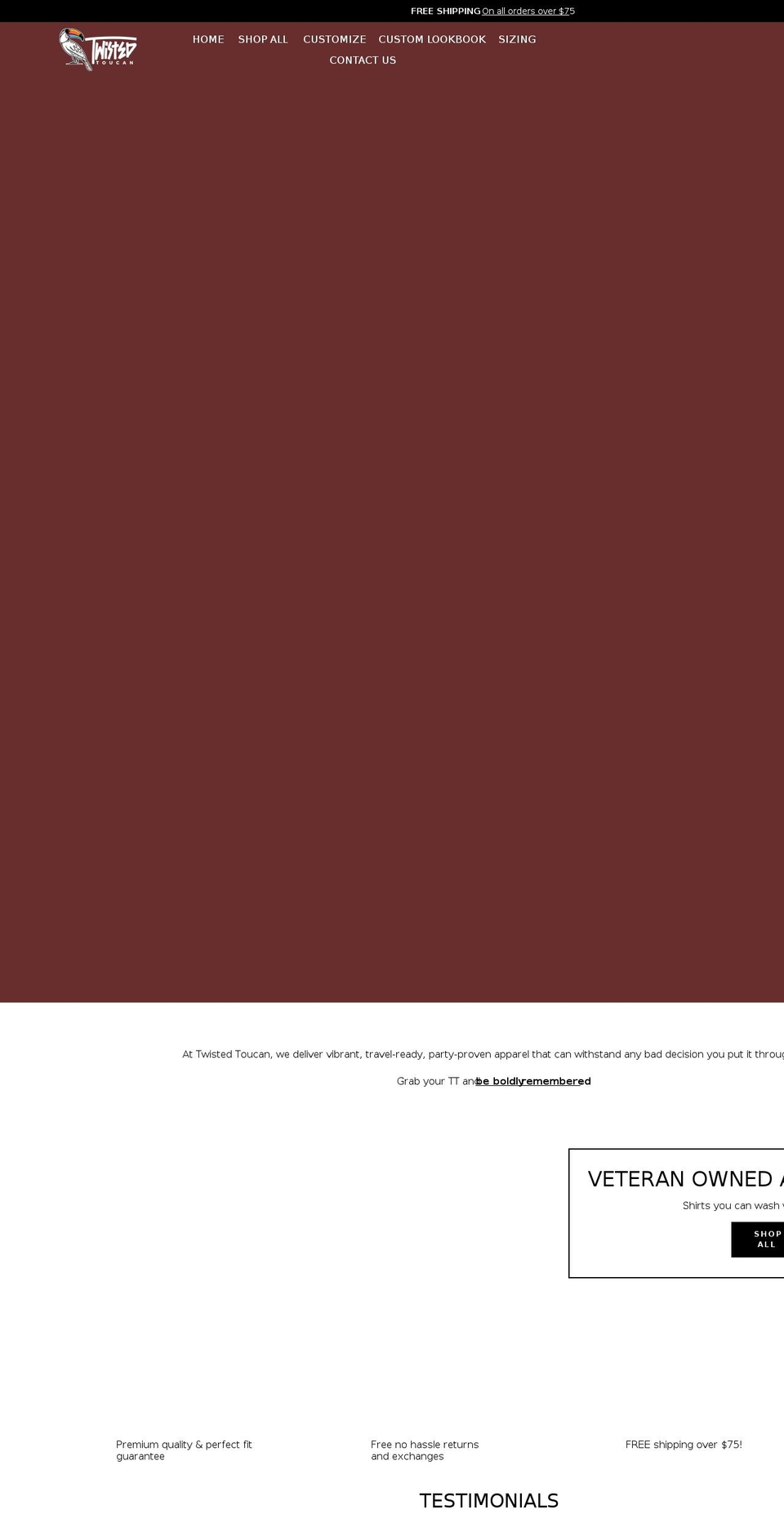 thetwistedtoucan.com shopify website screenshot
