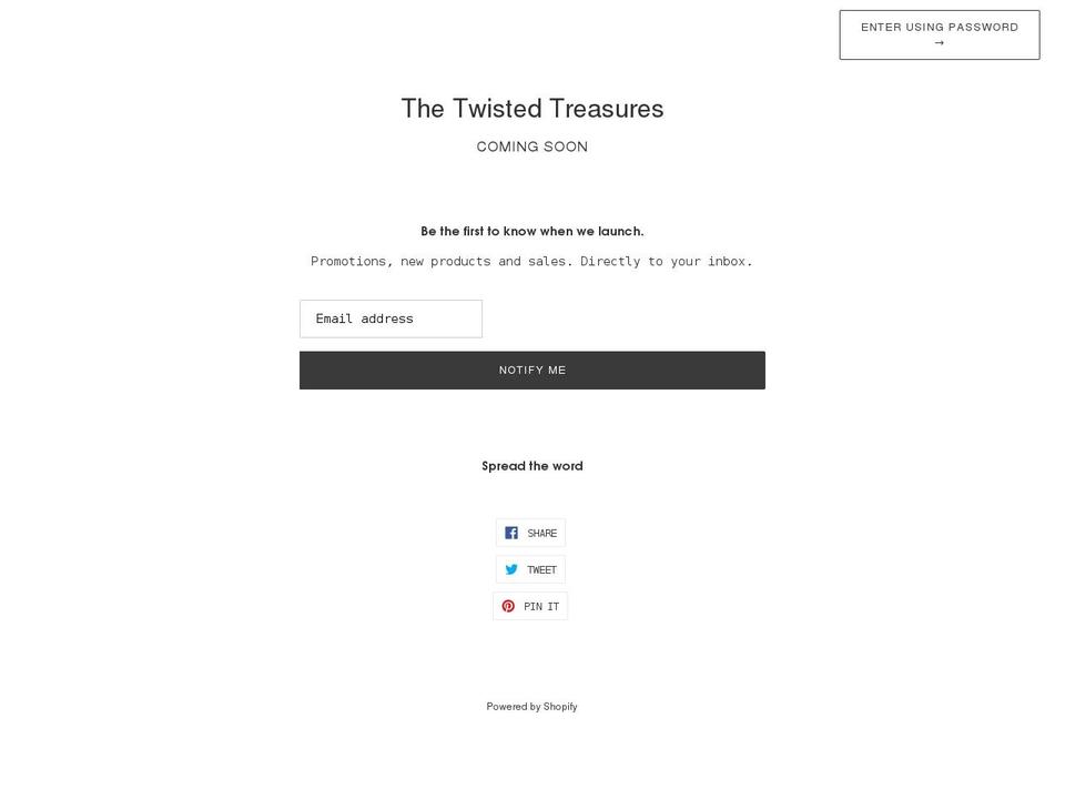 thetwistedtreasures.com shopify website screenshot