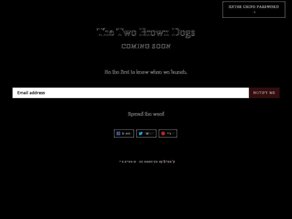 thetwobrowndogs.com — Shopify storefront screenshot
