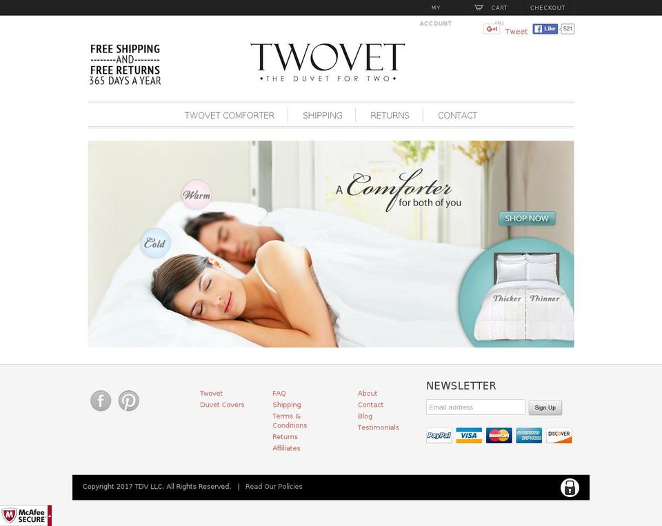 thetwovet.com shopify website screenshot