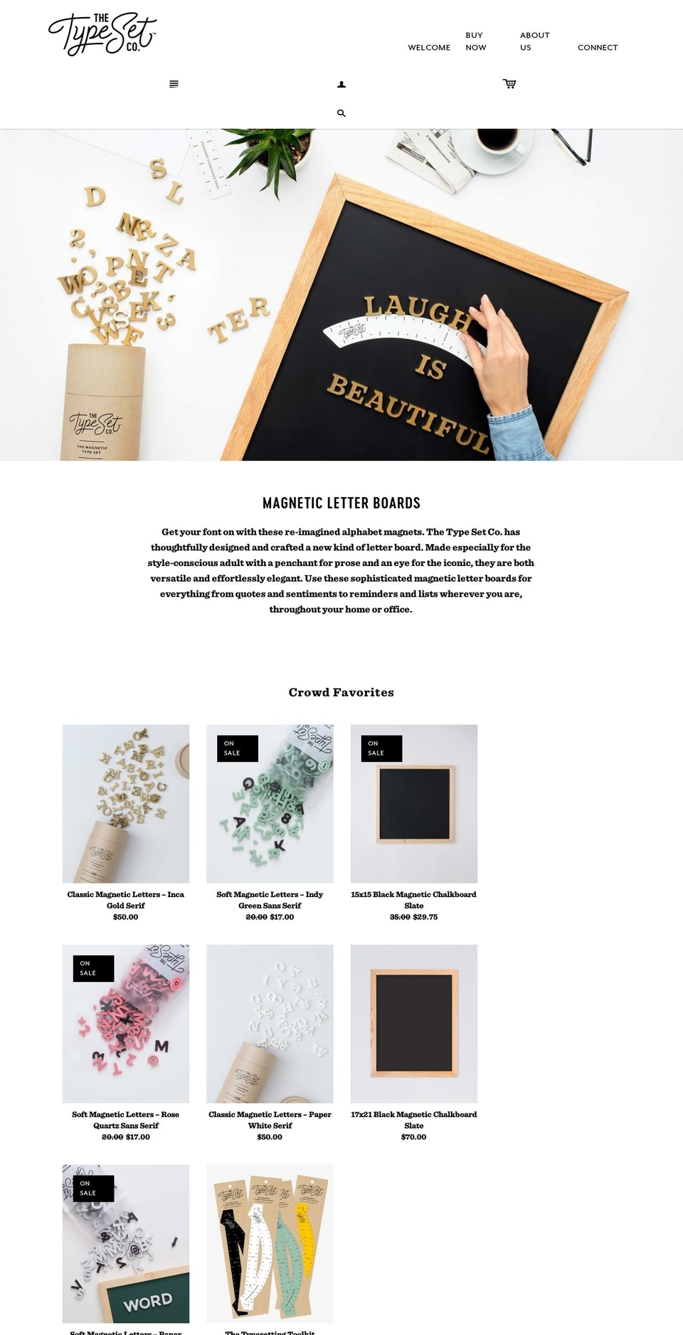 thetypesetco.com shopify website screenshot