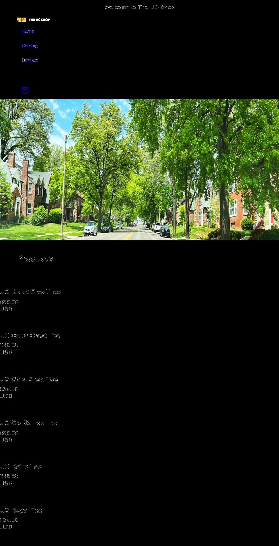 theucshop.com shopify website screenshot