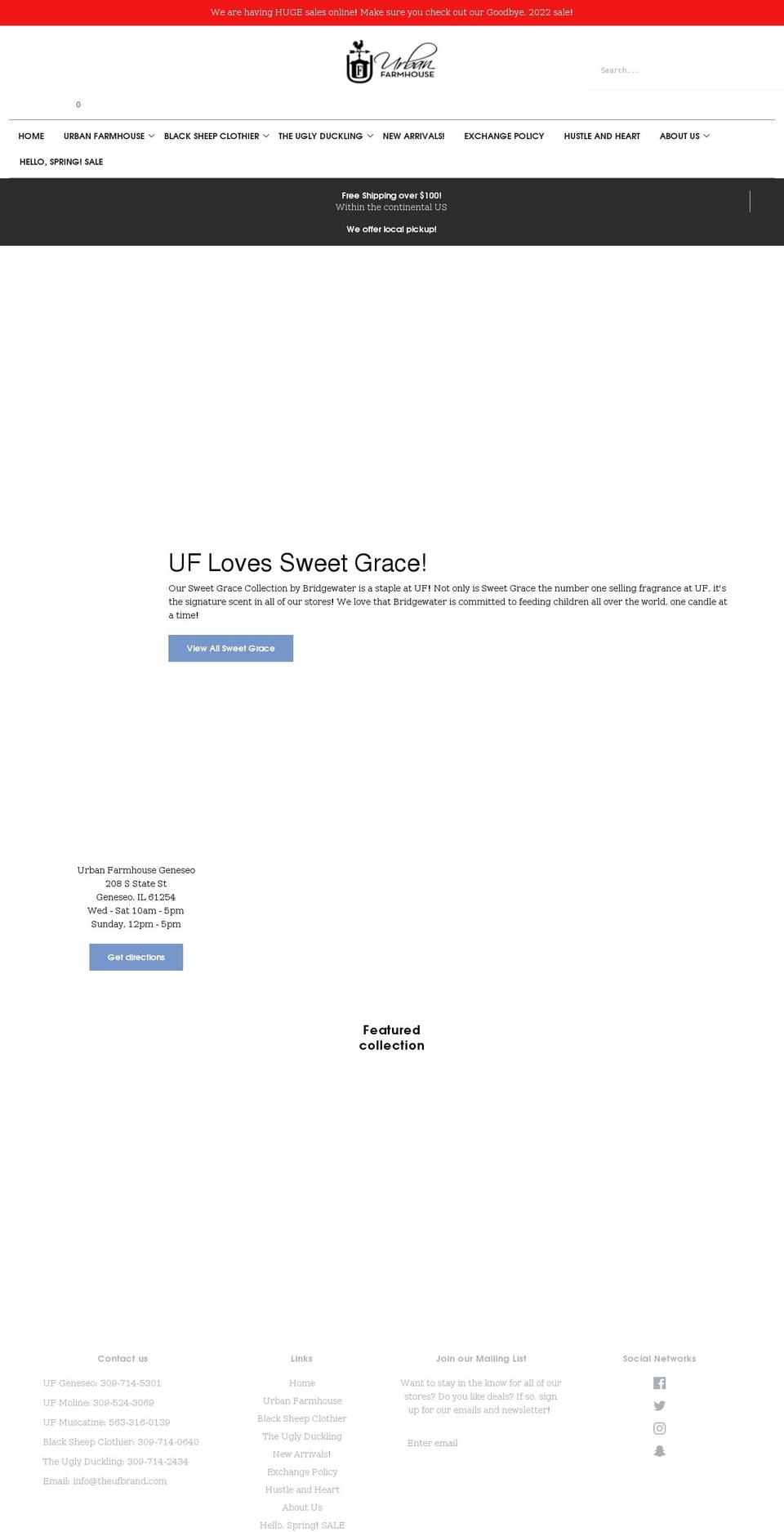 theufbrand.com shopify website screenshot