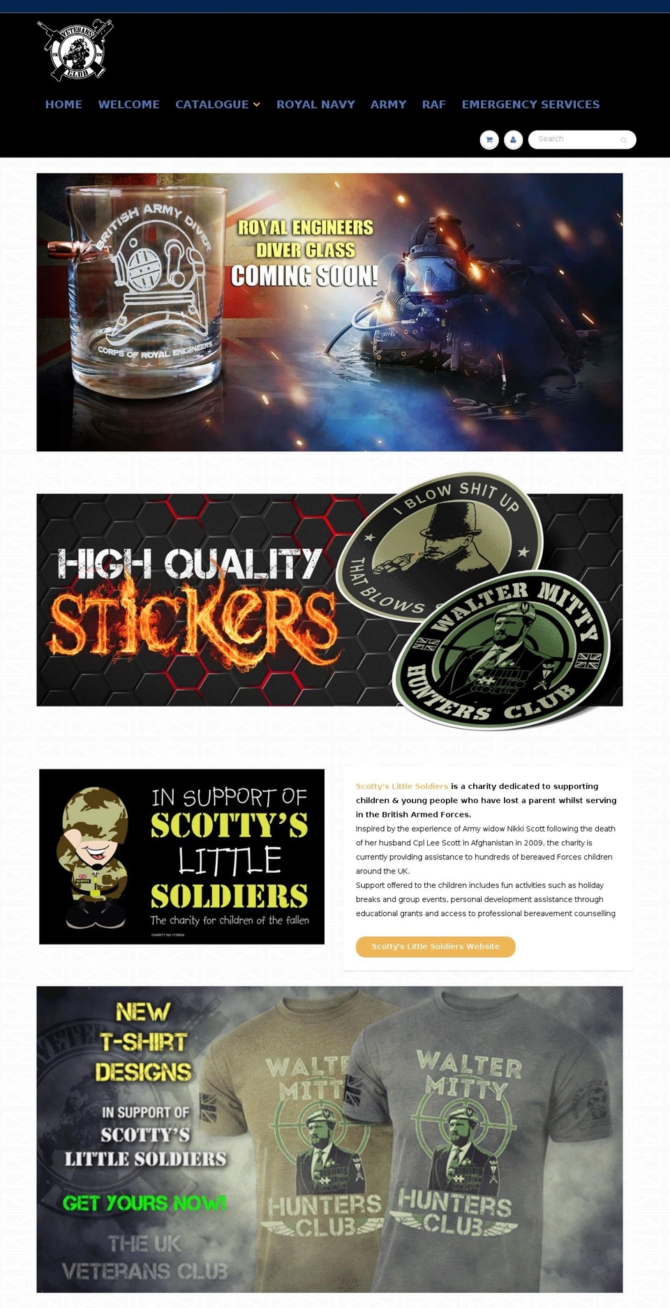 theukveteransclub.com — Shopify storefront screenshot
