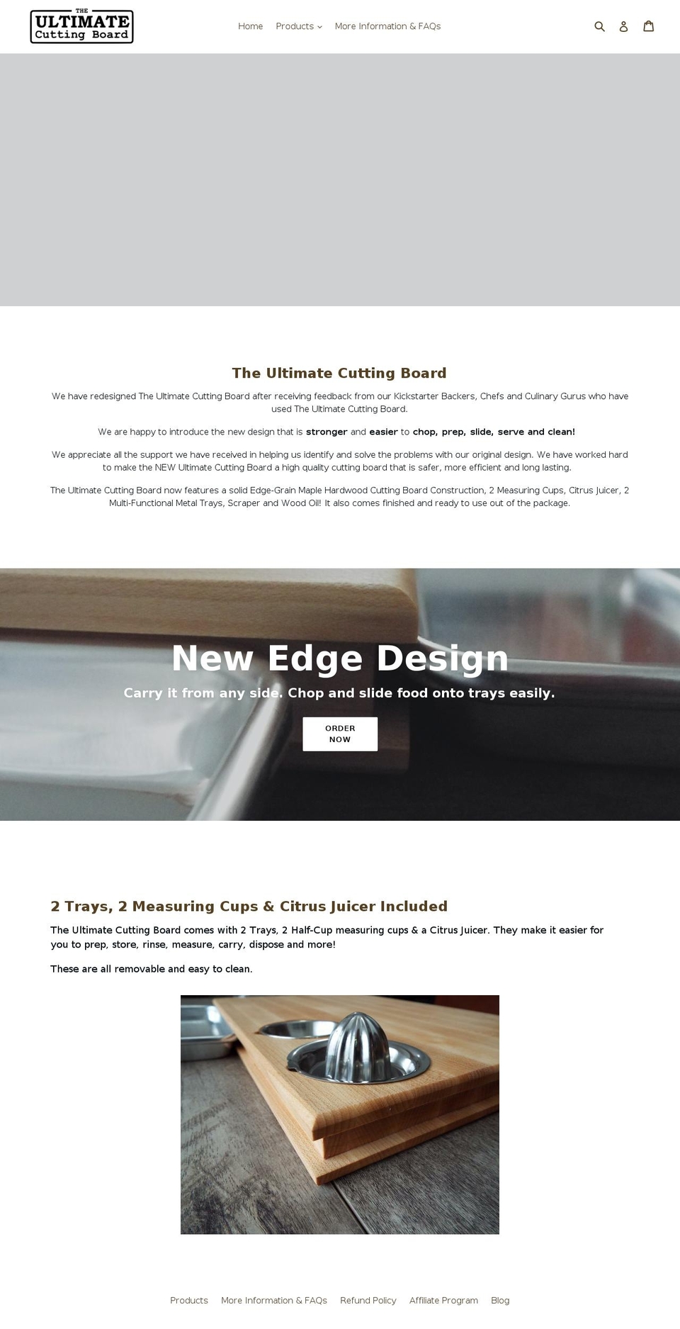 theultimatecuttingboard.com shopify website screenshot