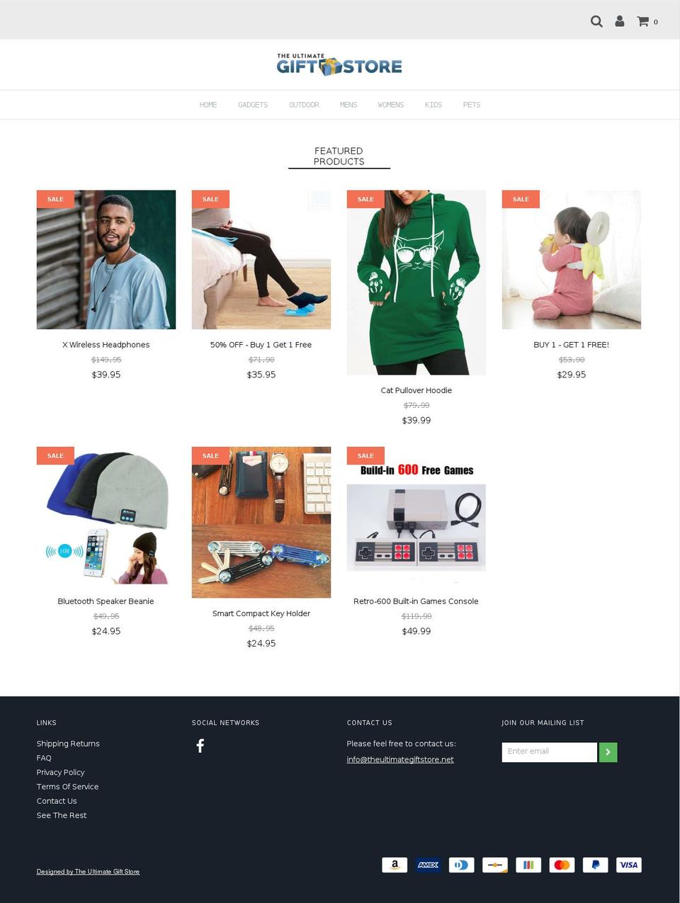 theultimategiftstore.net shopify website screenshot