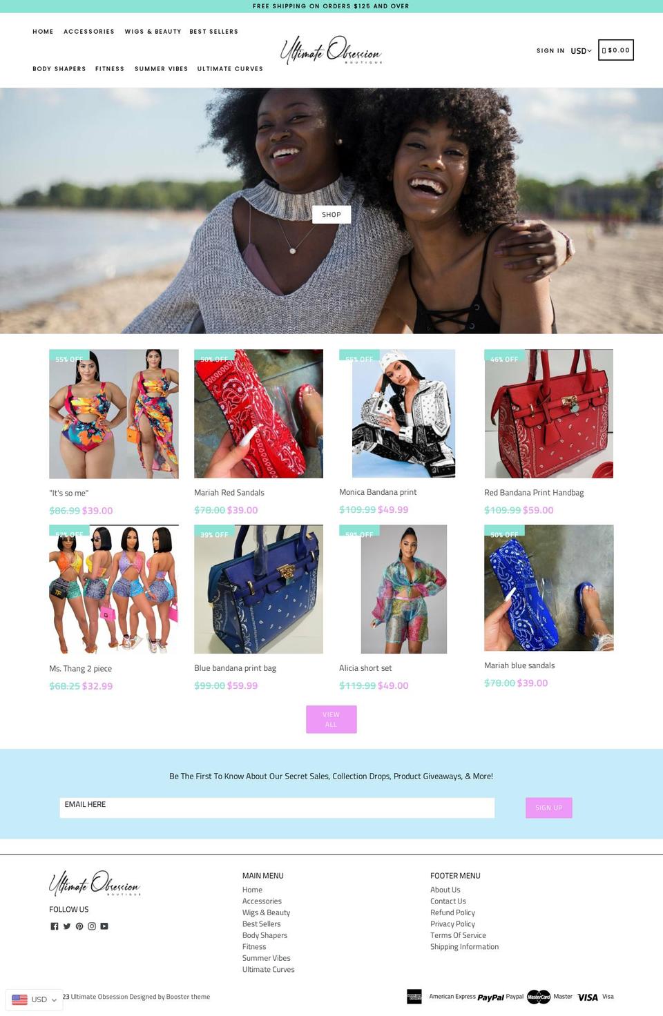 theultimateobsession.com shopify website screenshot