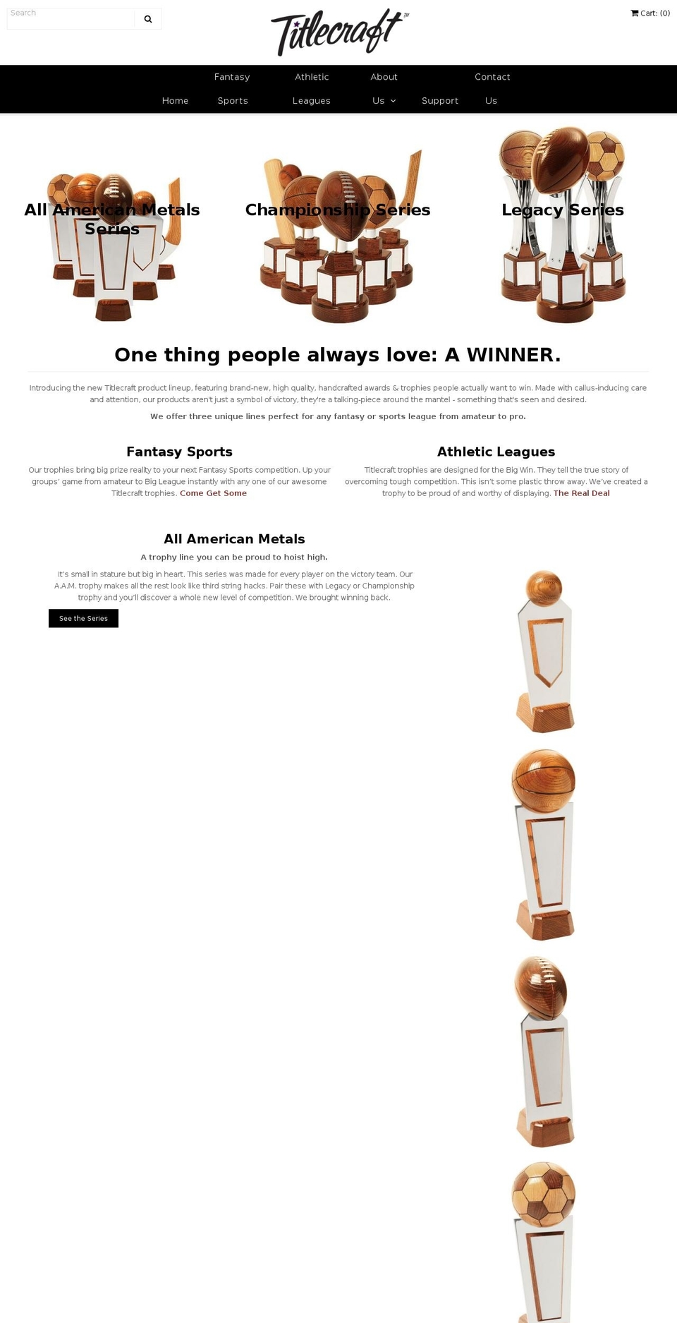 theultimatetrophy.com — Shopify storefront screenshot