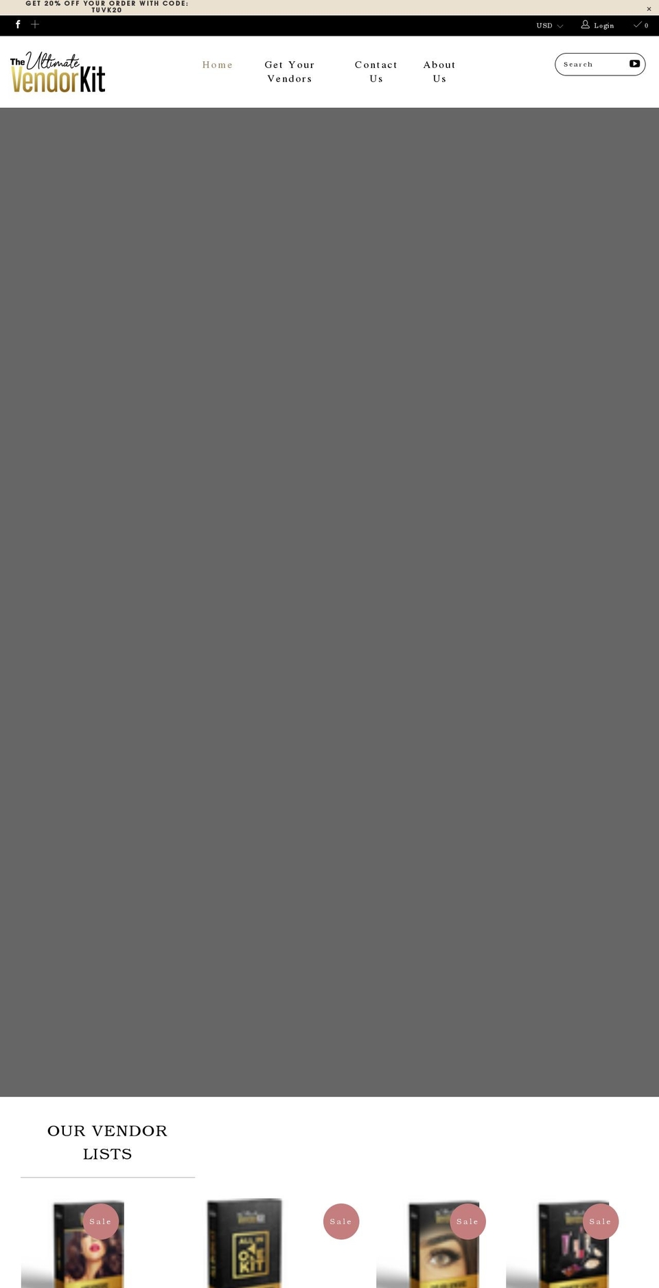 theultimatevendorkit.com shopify website screenshot