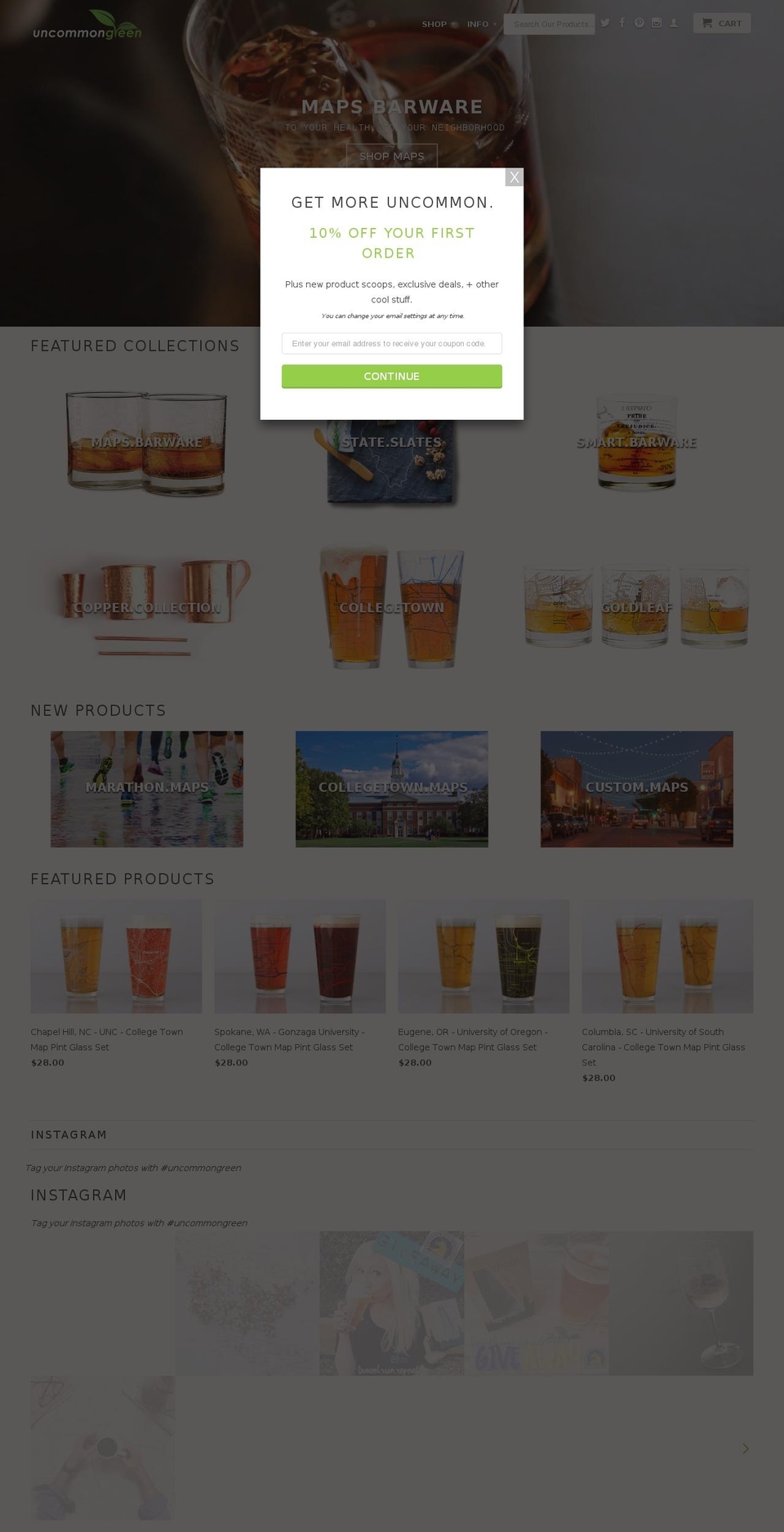 UCG 020917 Retina Shopify theme site example theuncommongreen.com