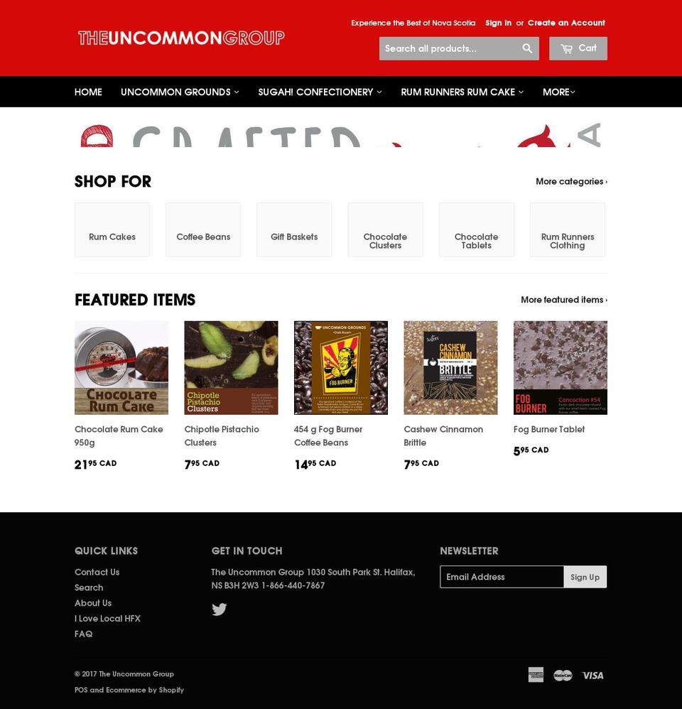 theuncommongroup.com shopify website screenshot