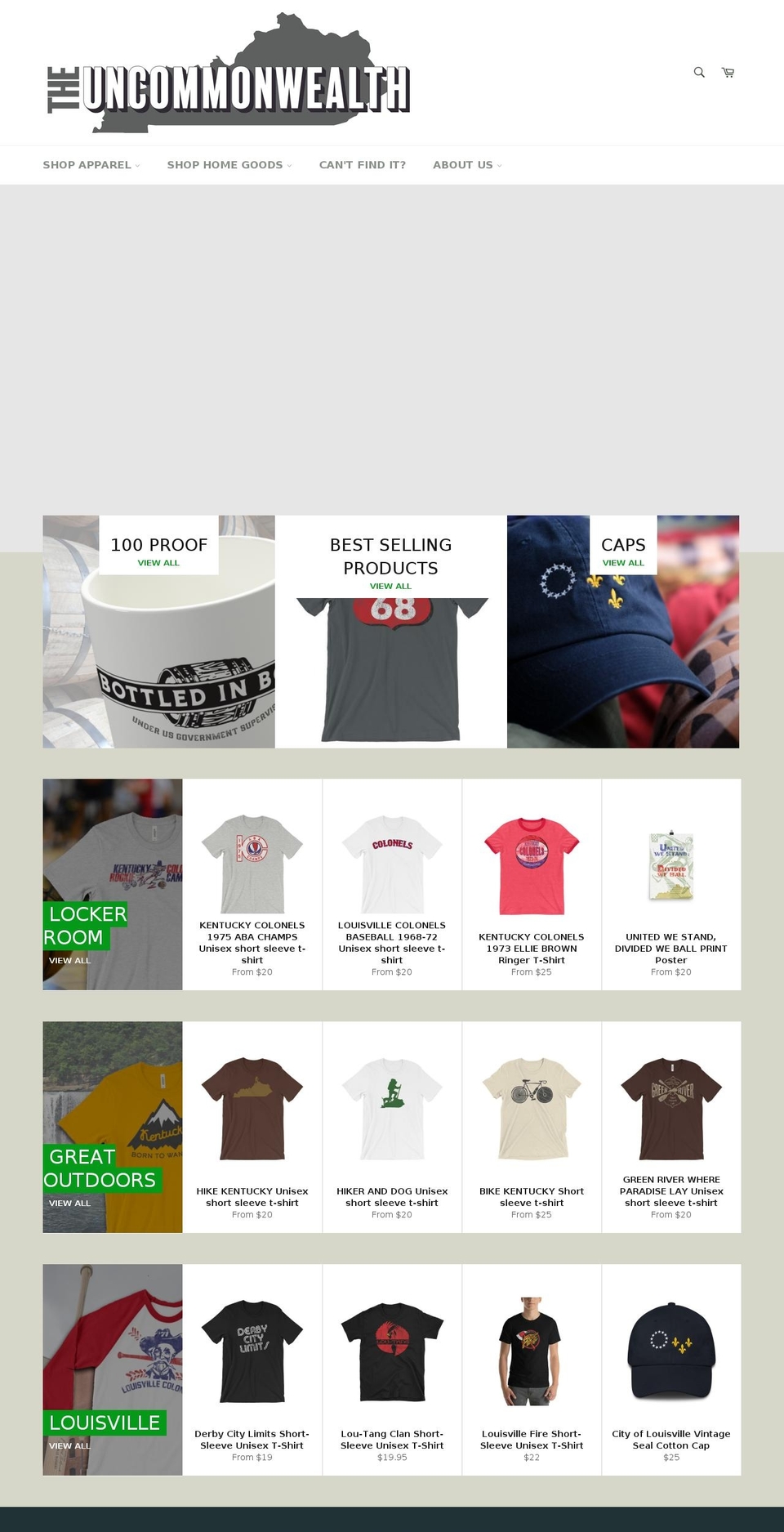 theuncommonwealthofkentucky.com shopify website screenshot