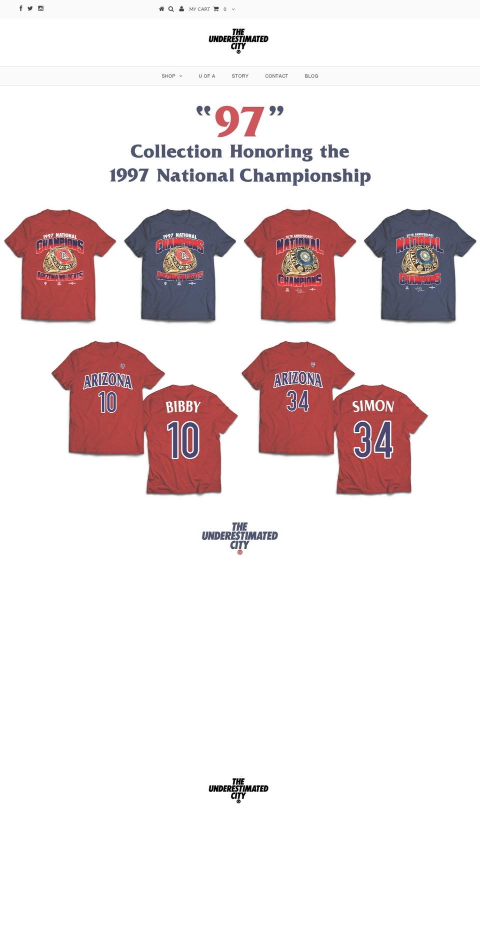 theunderestimatedcity.com shopify website screenshot