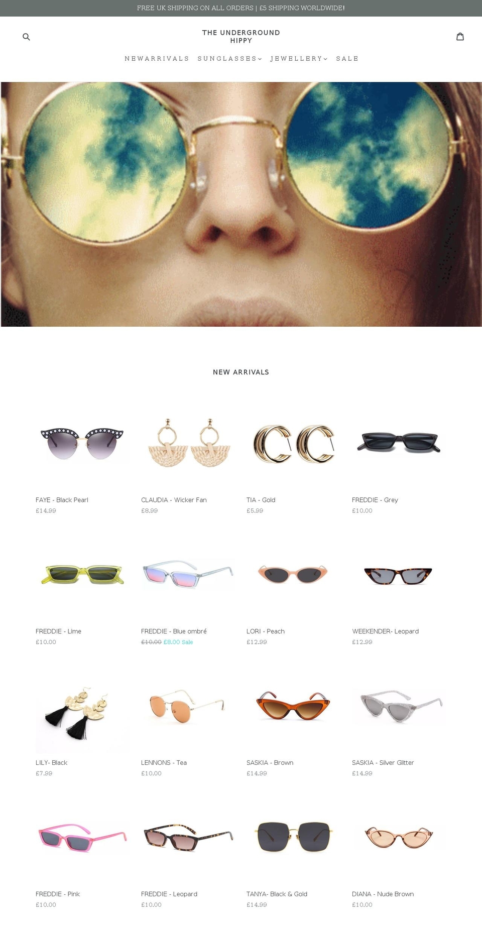 theundergroundhippy.com — Shopify storefront screenshot