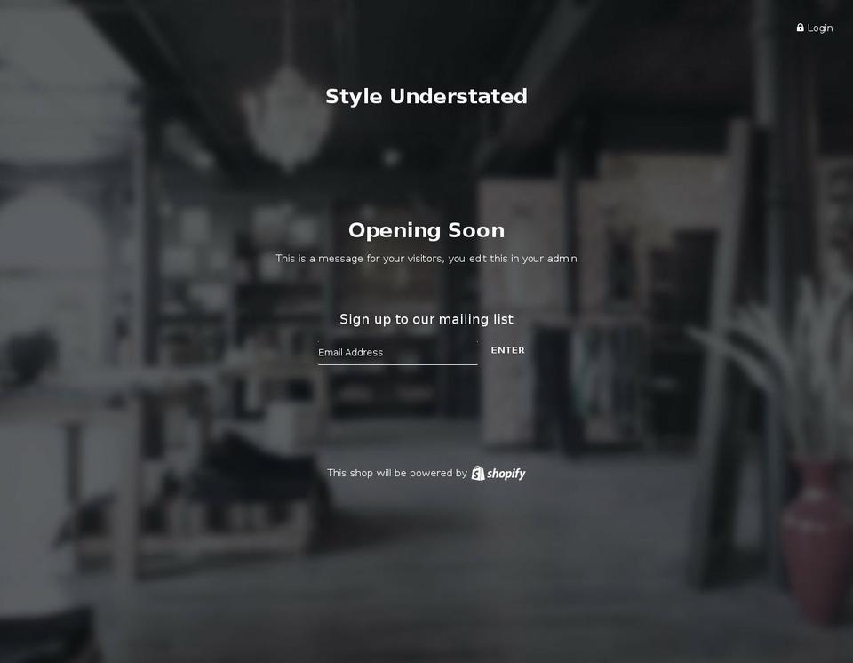 Local Shopify theme site example theunderstated.com