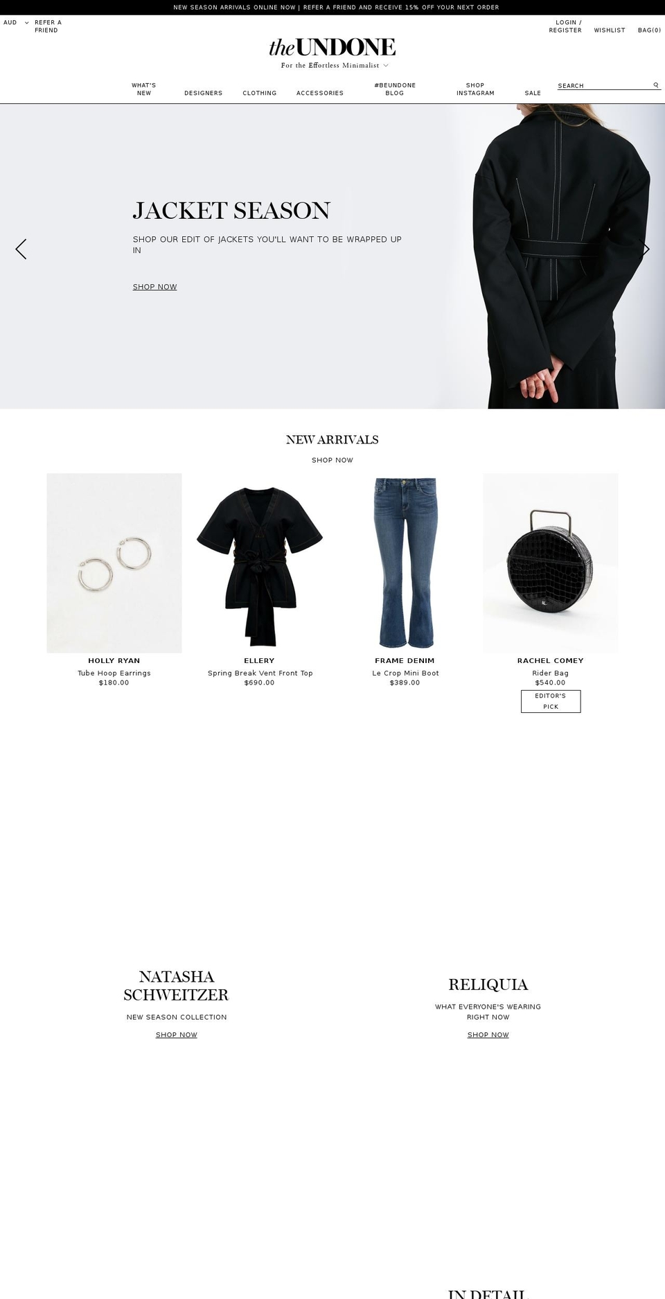 theundone.com shopify website screenshot