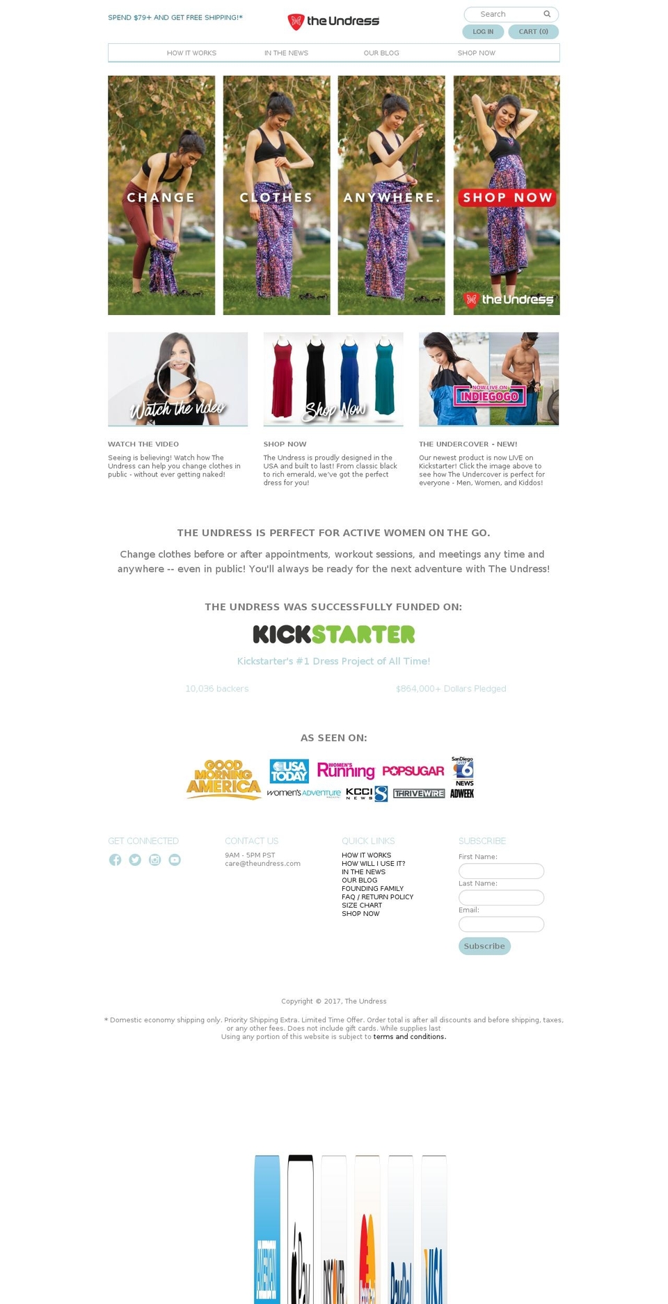 Motion Shopify theme site example theundress.com
