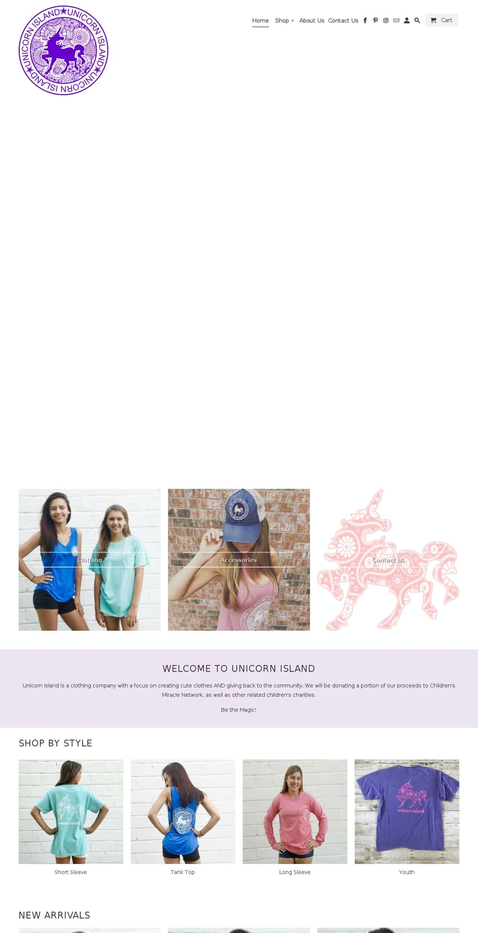 theunicornisland.com shopify website screenshot