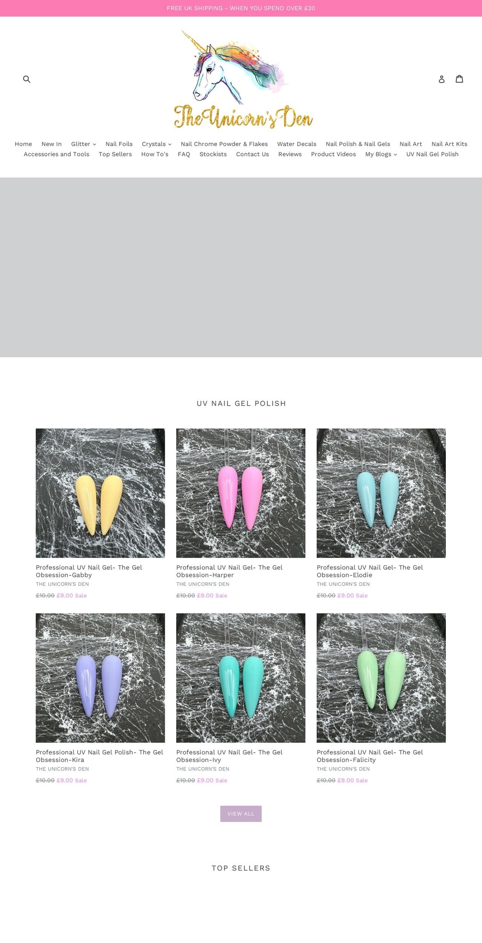 theunicornsden.co.uk shopify website screenshot