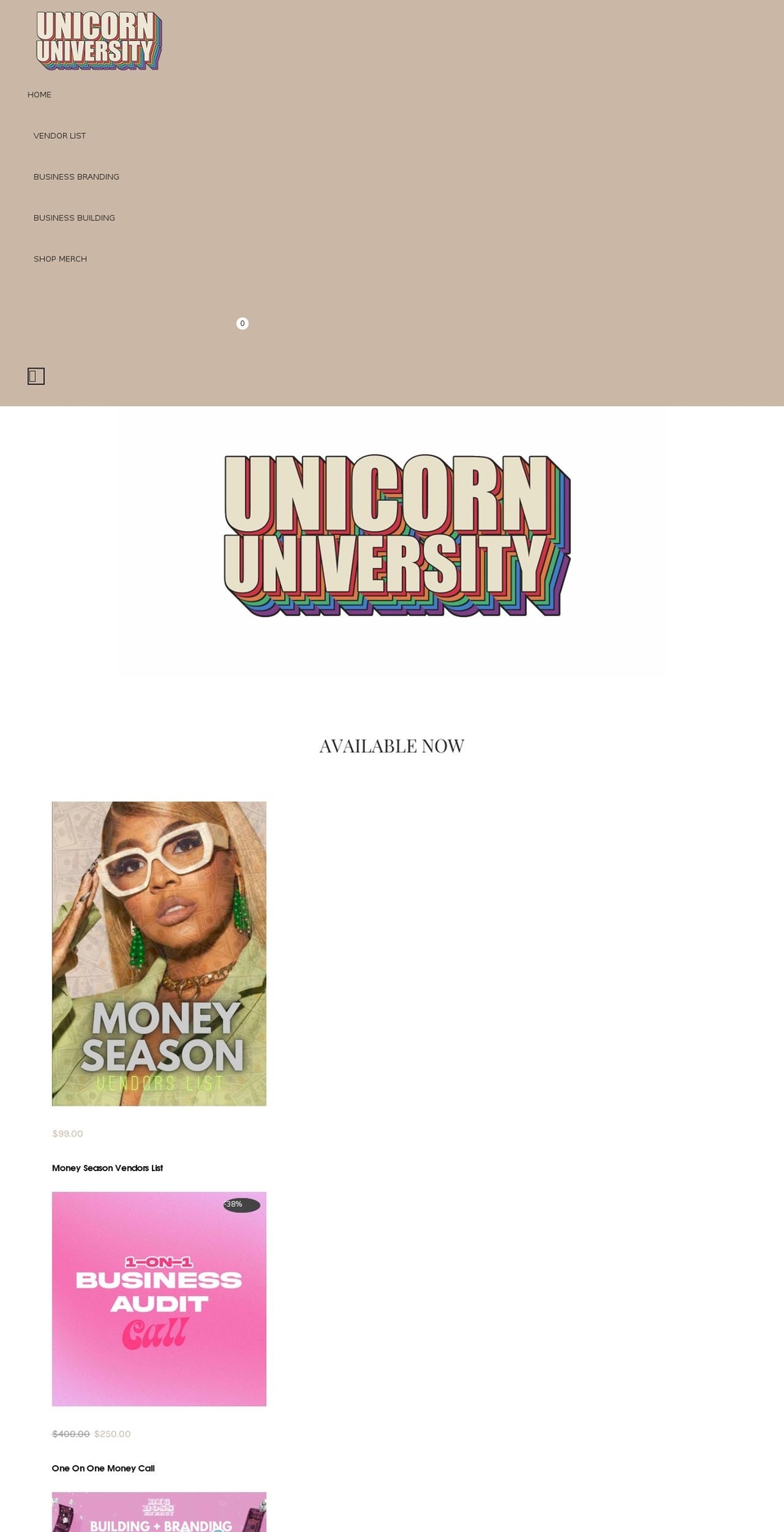 Perlyv-- Shopify theme site example theunicornuniversity.com