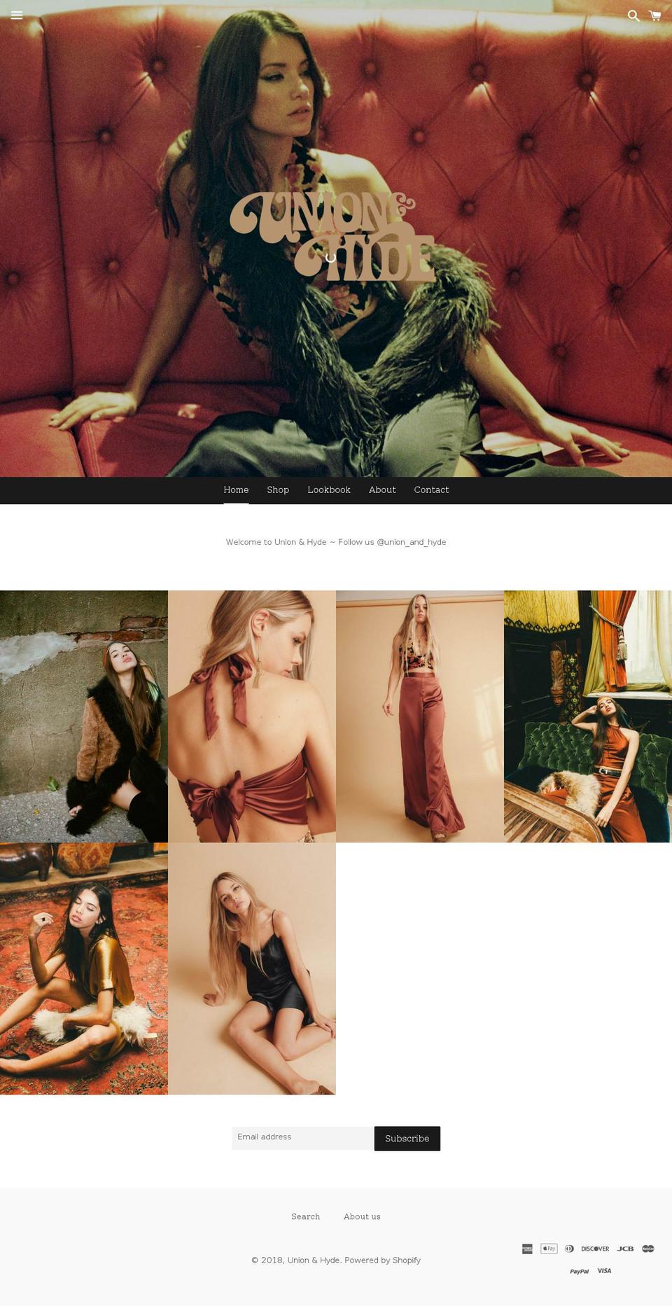 theunionandhyde.com — Shopify storefront screenshot