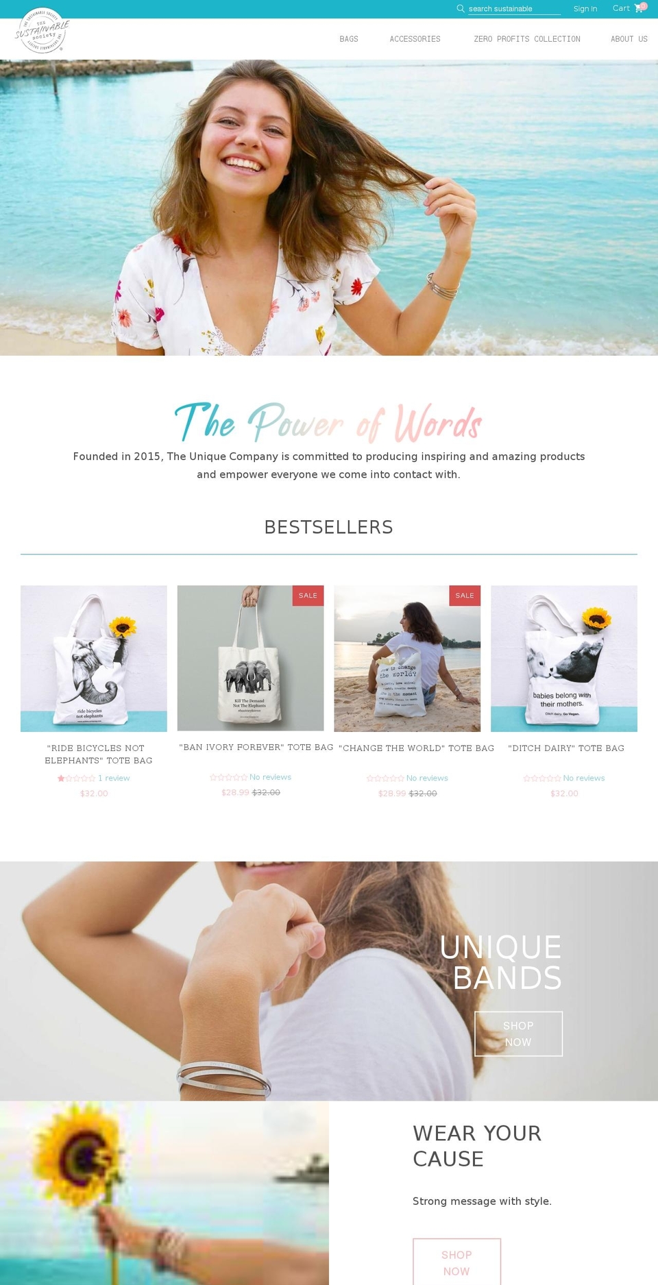 theuniquecompany.com shopify website screenshot