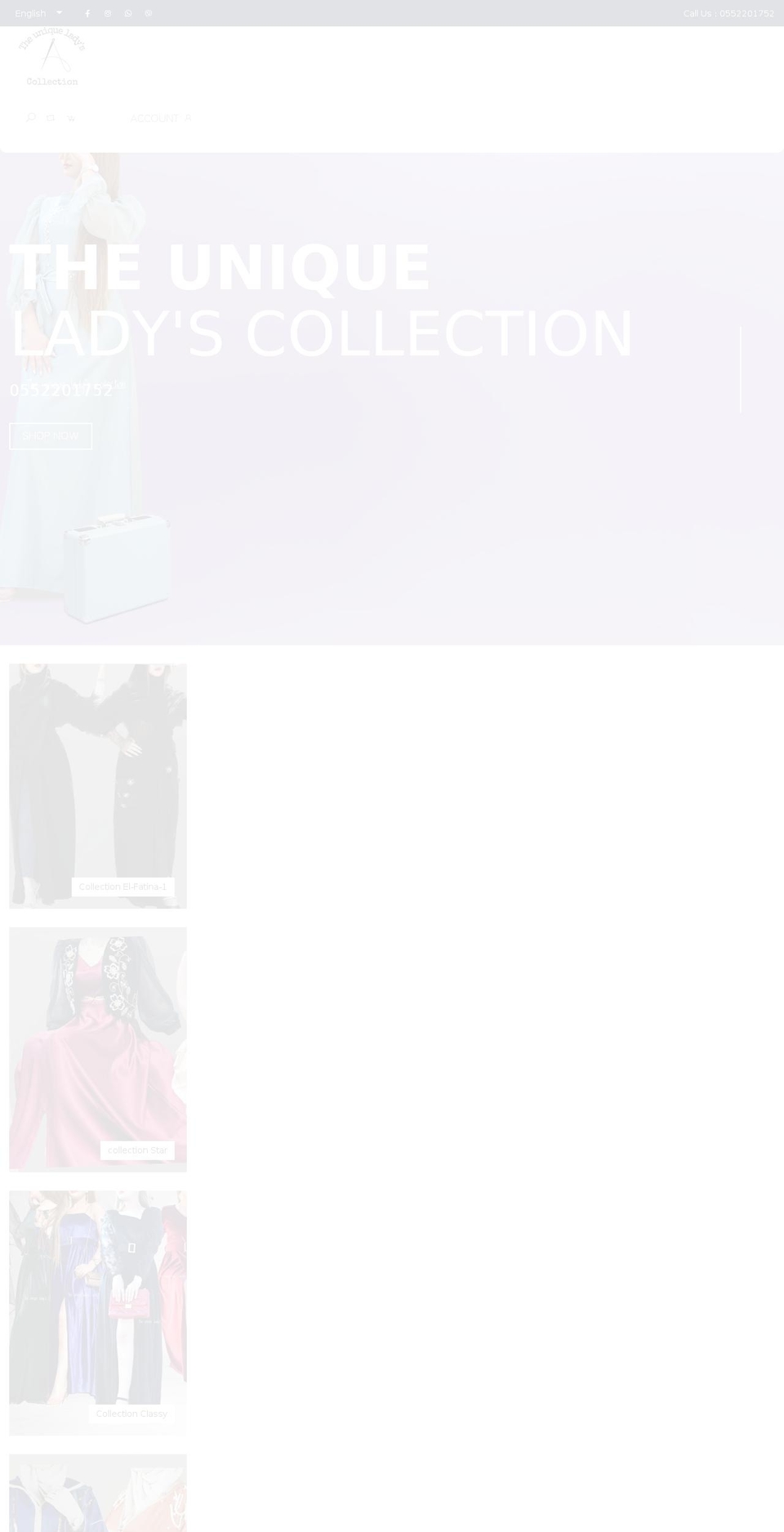 theuniquelady.com — Shopify storefront screenshot