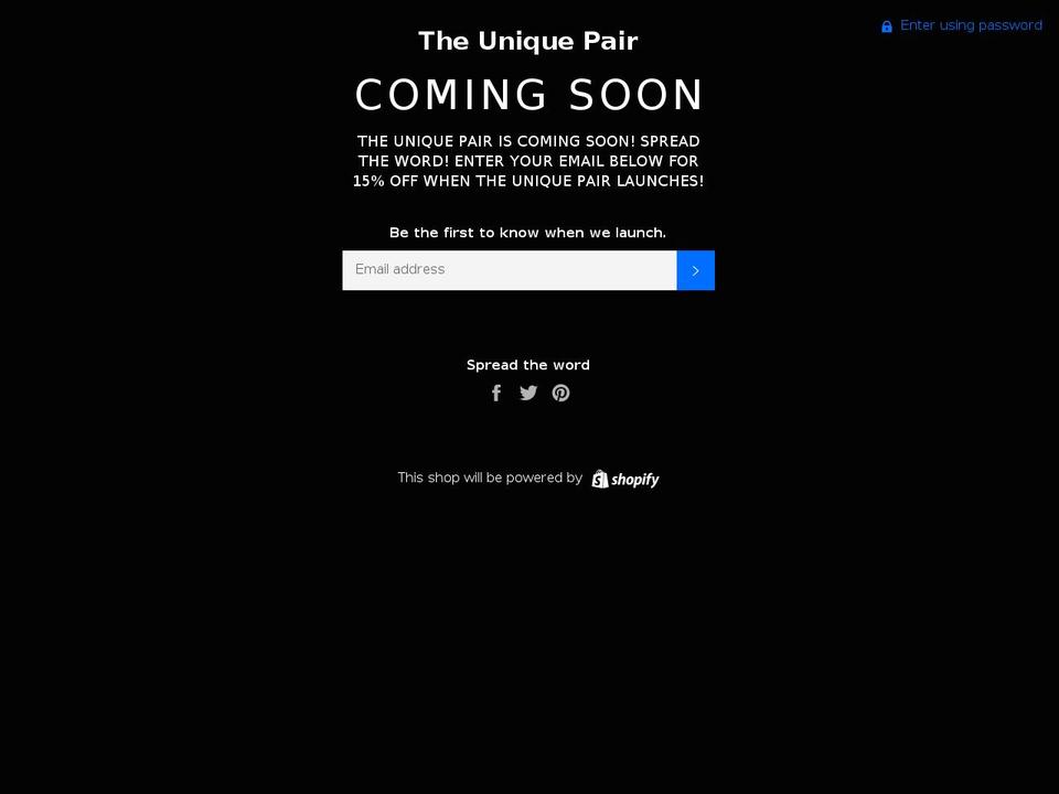 theuniquepair.com — Shopify storefront screenshot