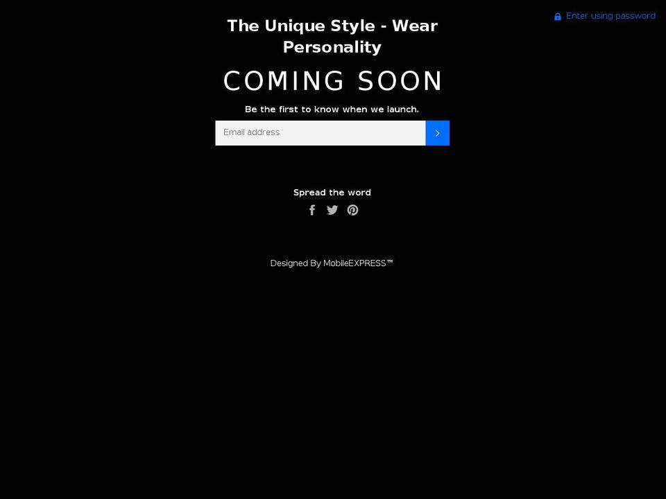 theuniquestyle.com — Shopify storefront screenshot