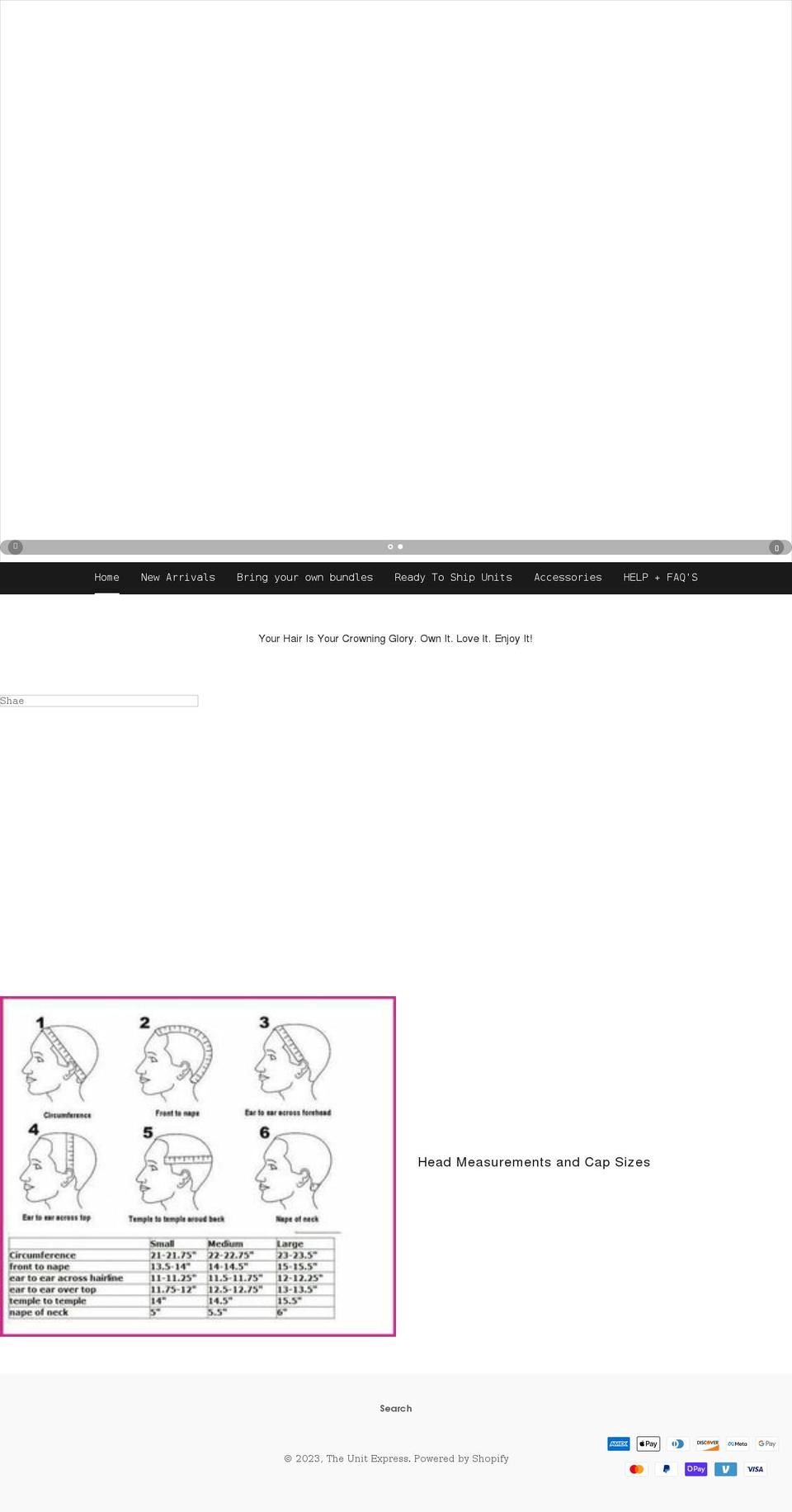 theunitexpress.com shopify website screenshot