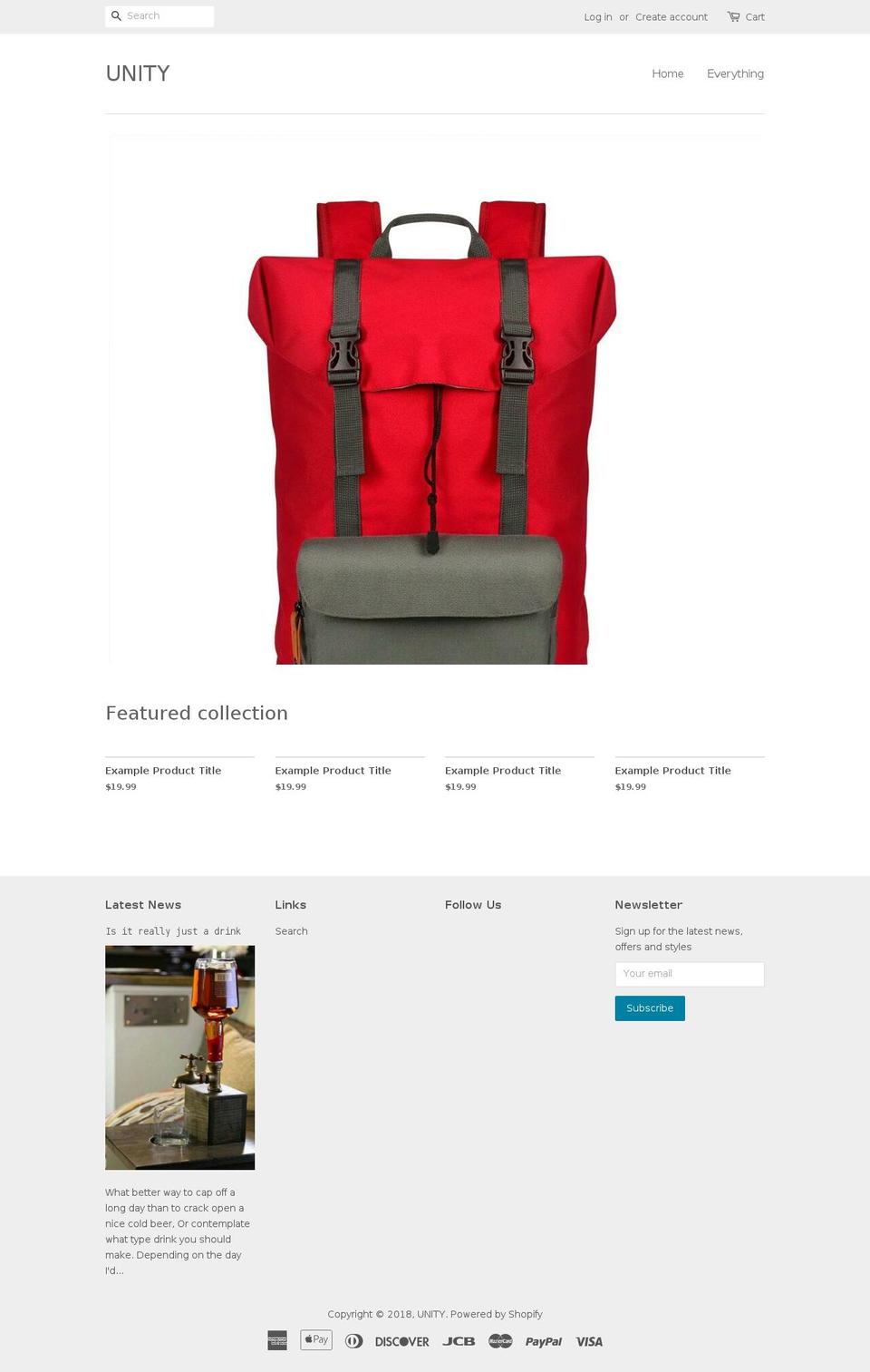 theunityblock.com — Shopify storefront screenshot