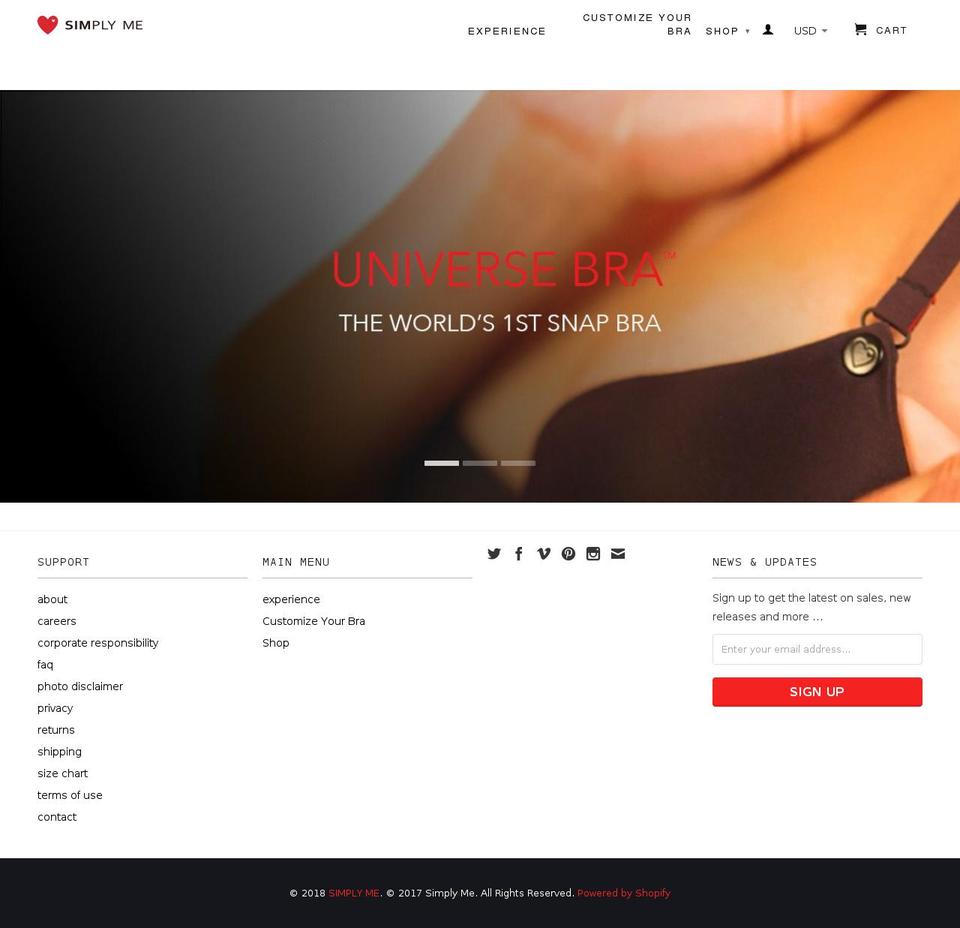 theuniversebra.com shopify website screenshot