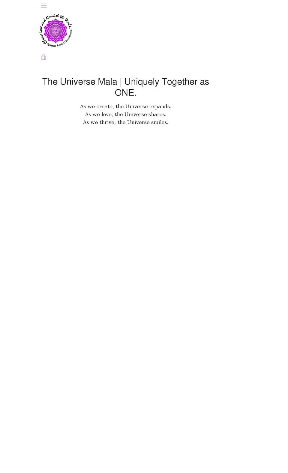 theuniversemala.com — Shopify storefront screenshot