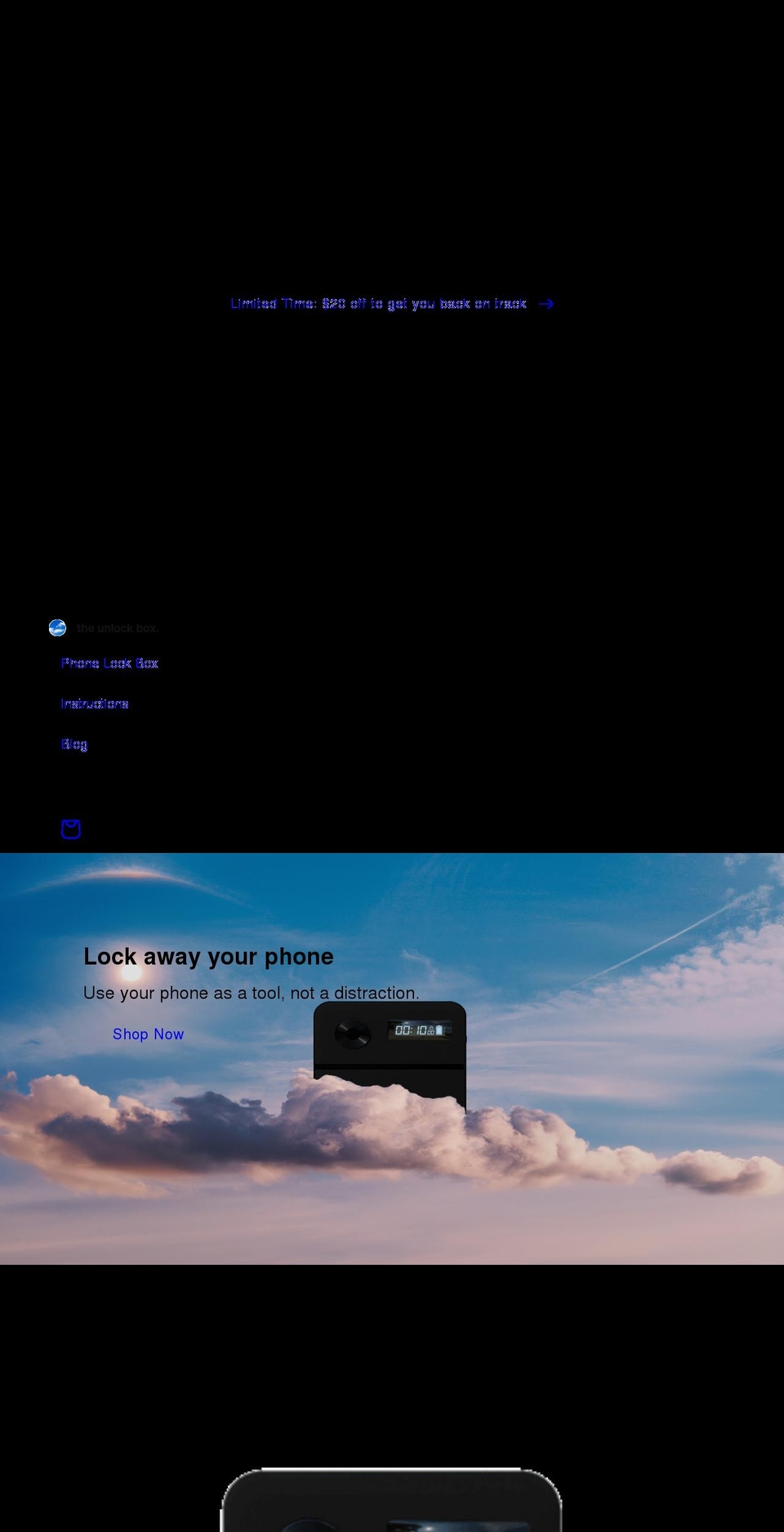 theunlockbox.com shopify website screenshot